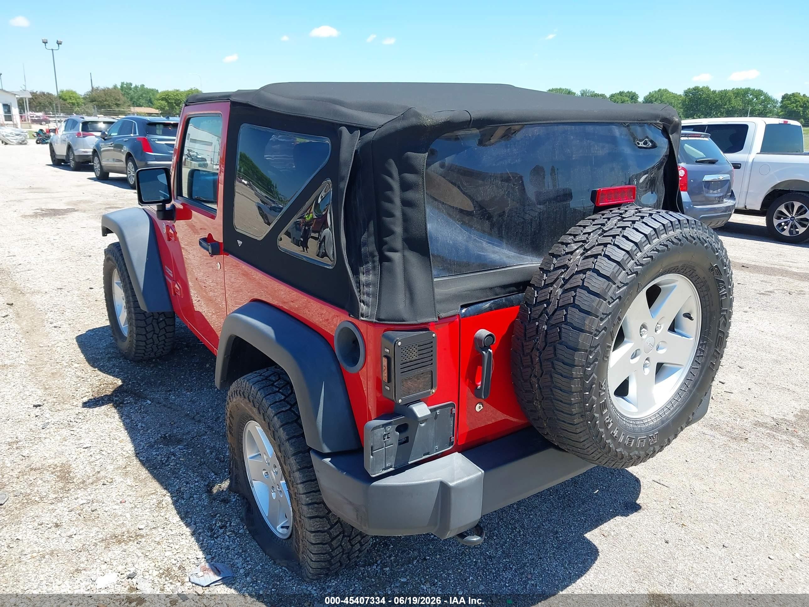 2010 Jeep Wrangler Sport Red vin: 1J4AA2D10AL210480