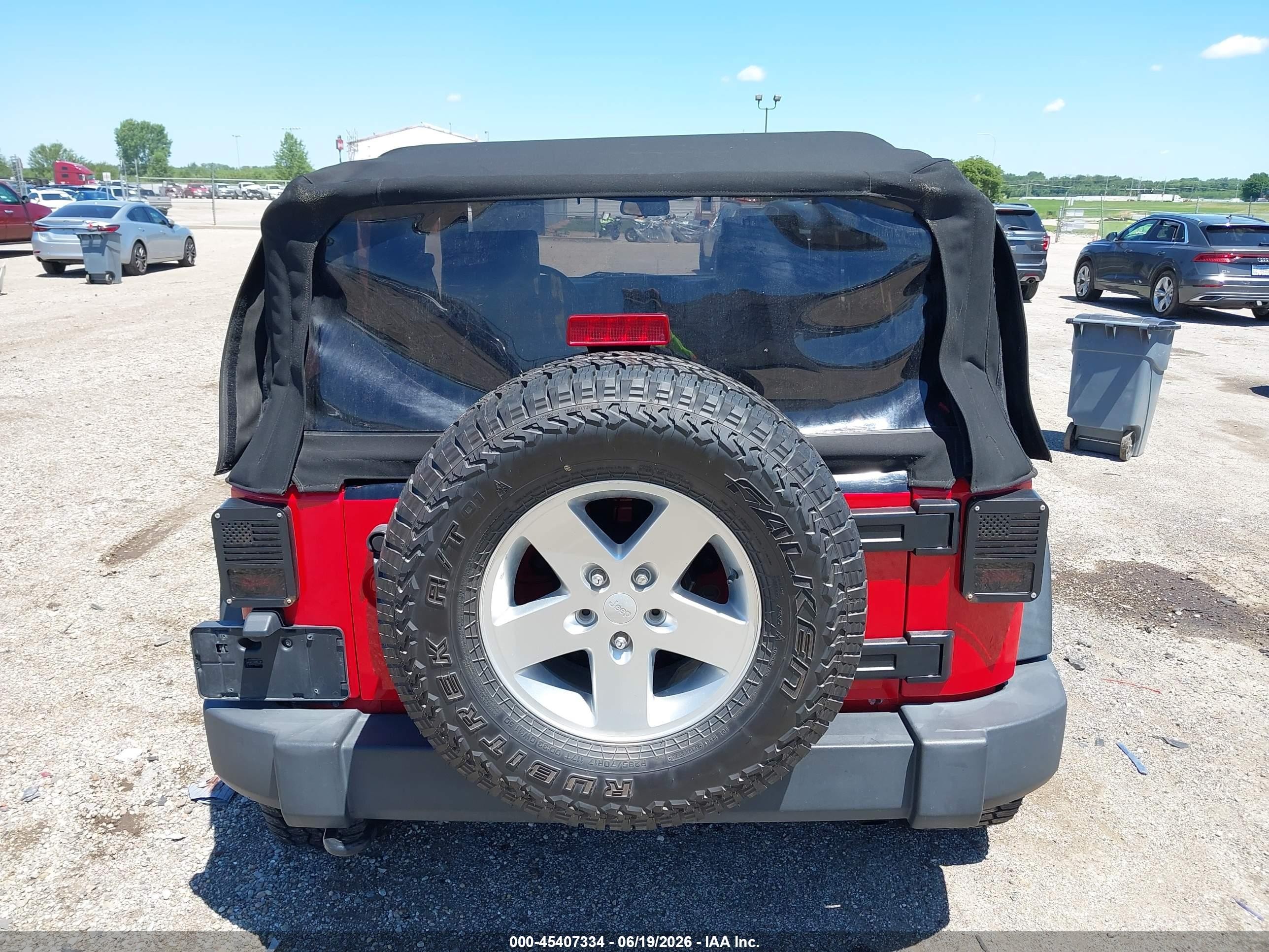 2010 Jeep Wrangler Sport Red vin: 1J4AA2D10AL210480