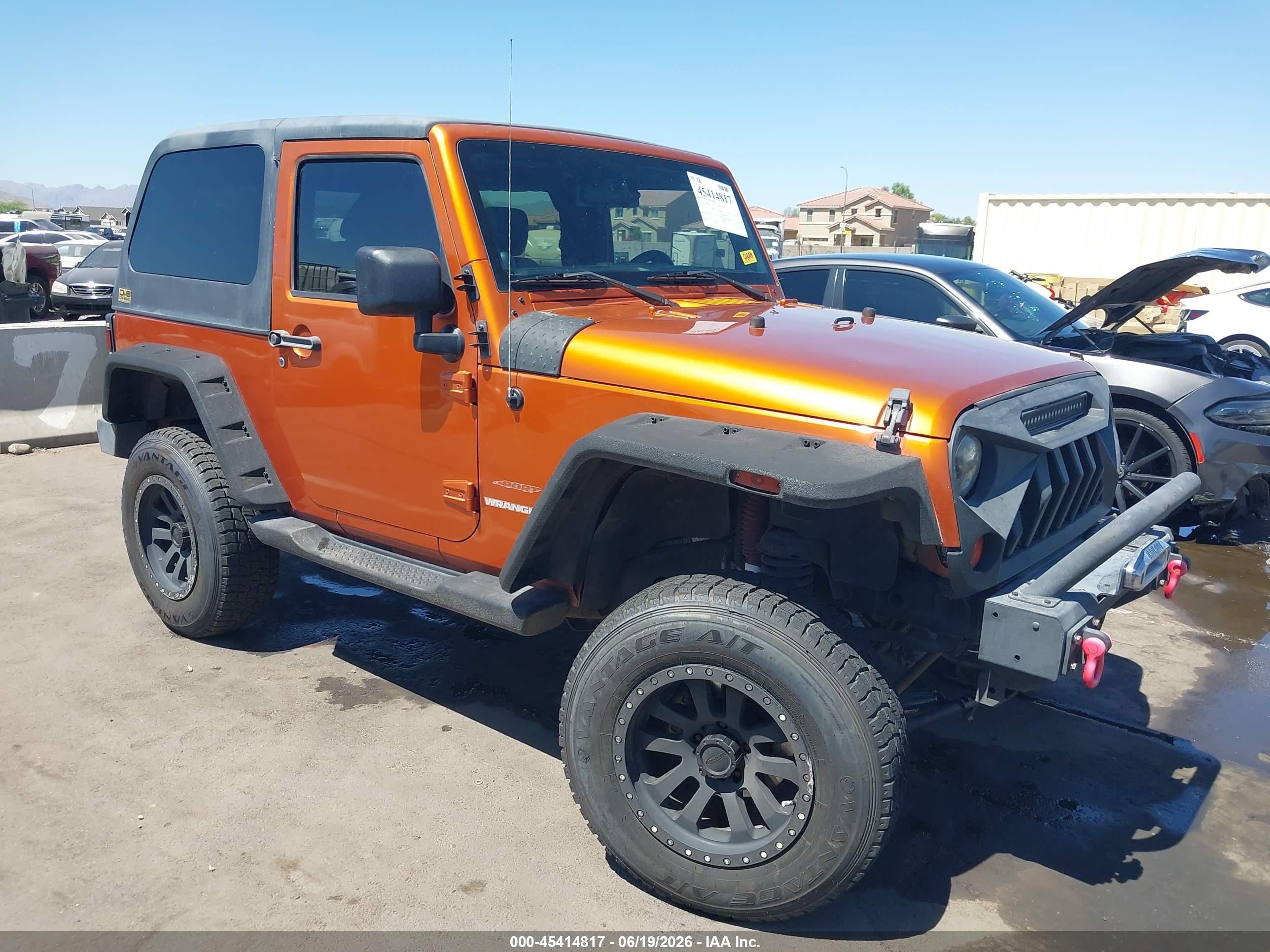 2011 Jeep Wrangler Sport Orange vin: 1J4AA2D11BL508151