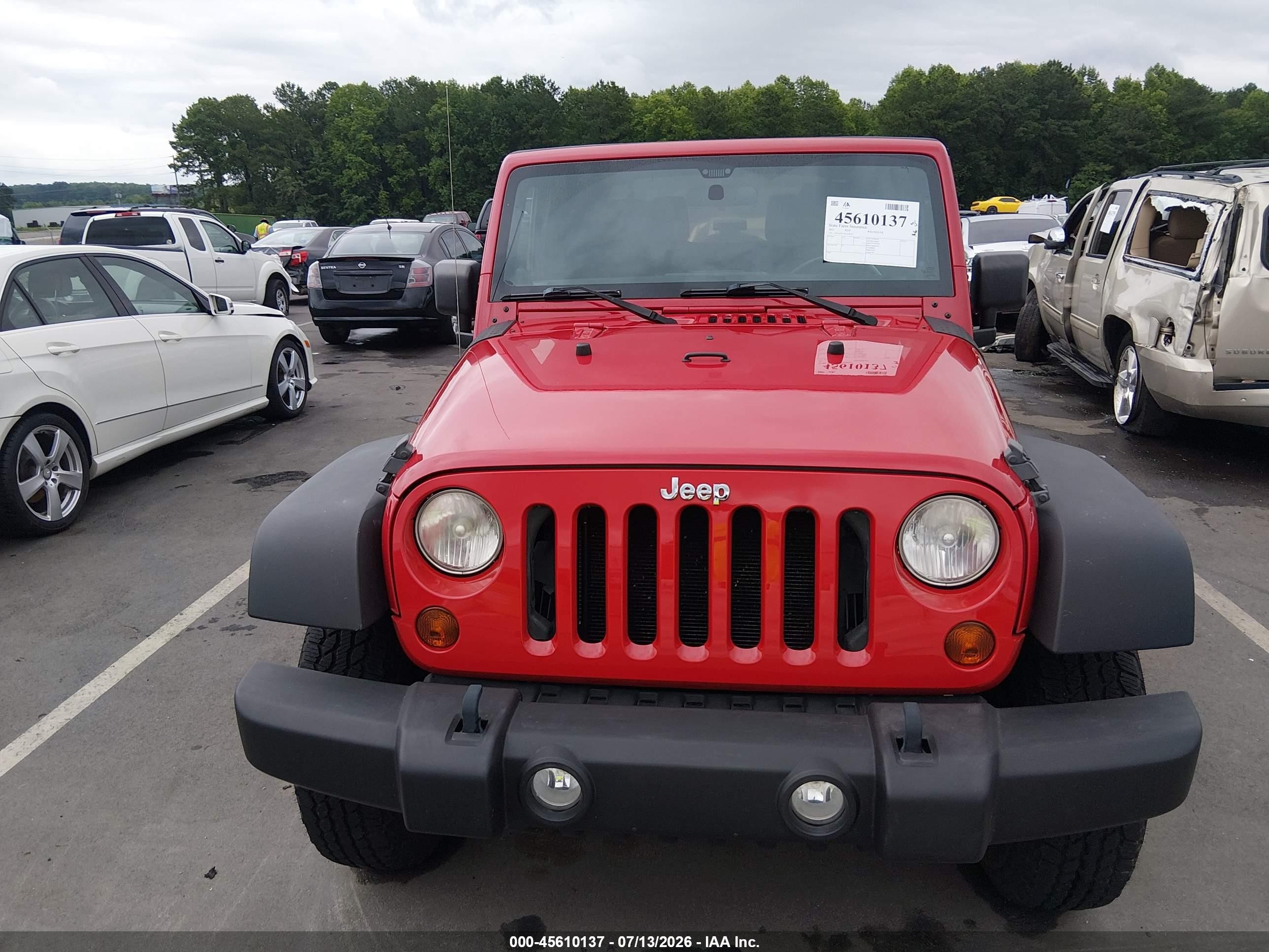 2011 Jeep Wrangler Sport Red vin: 1J4AA2D11BL628337