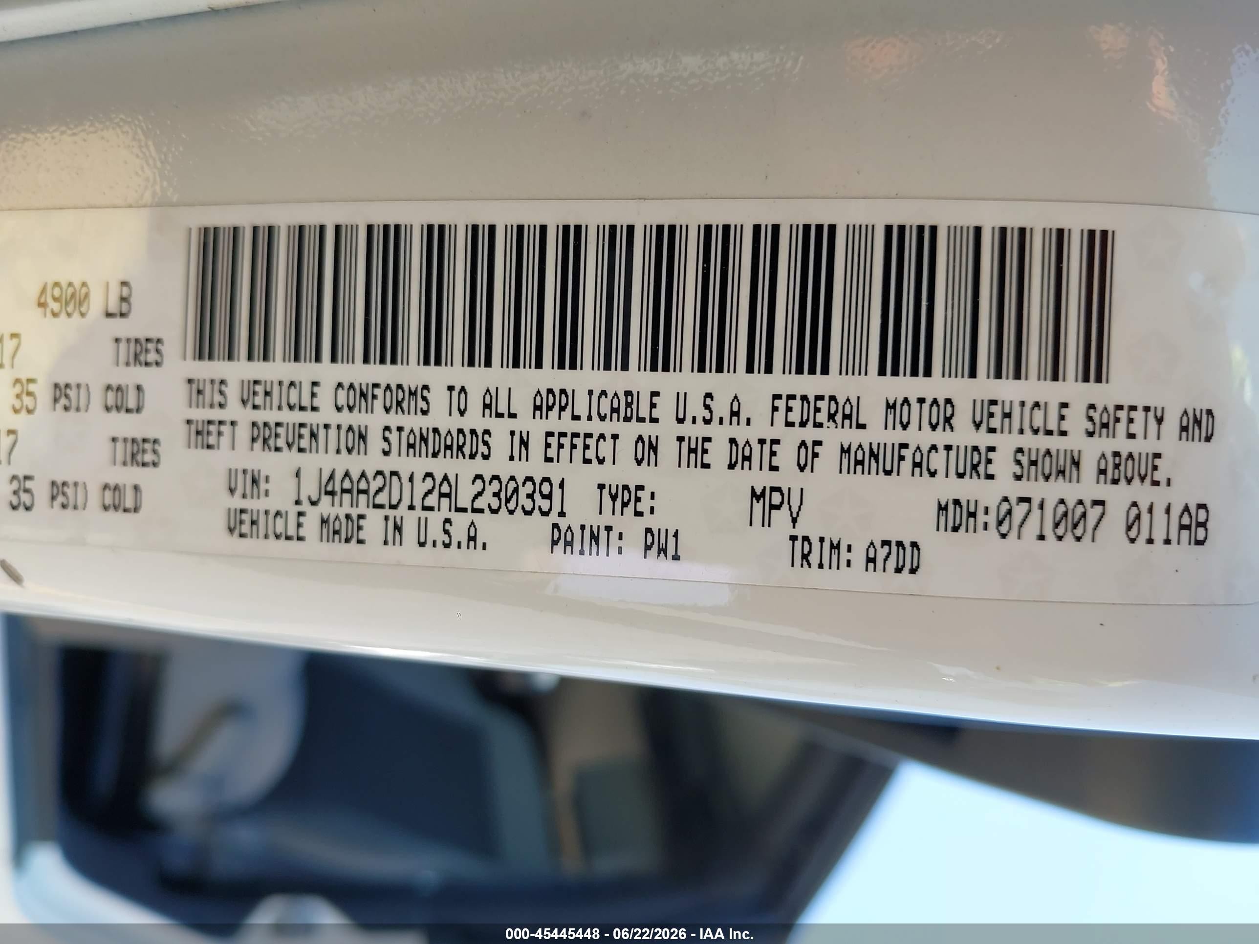 2010 Jeep Wrangler Sport White vin: 1J4AA2D12AL230391