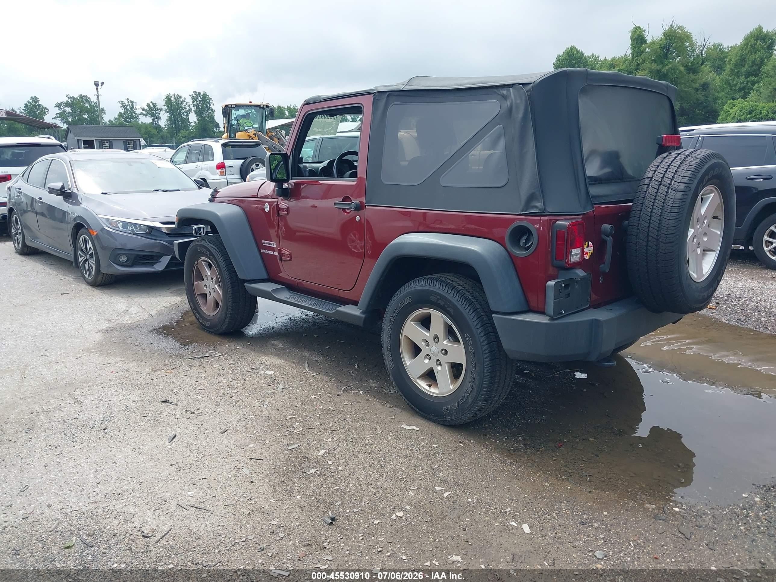 2010 Jeep Wrangler Sport Maroon vin: 1J4AA2D13AL187390