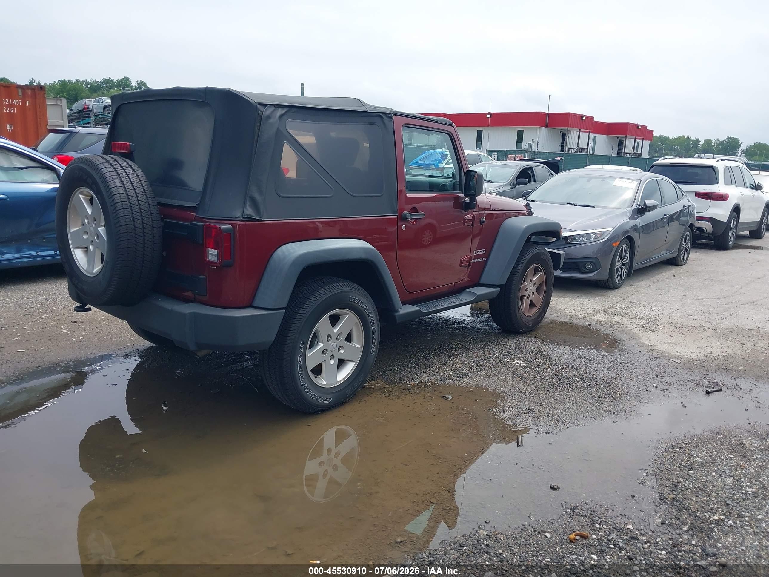 2010 Jeep Wrangler Sport Maroon vin: 1J4AA2D13AL187390