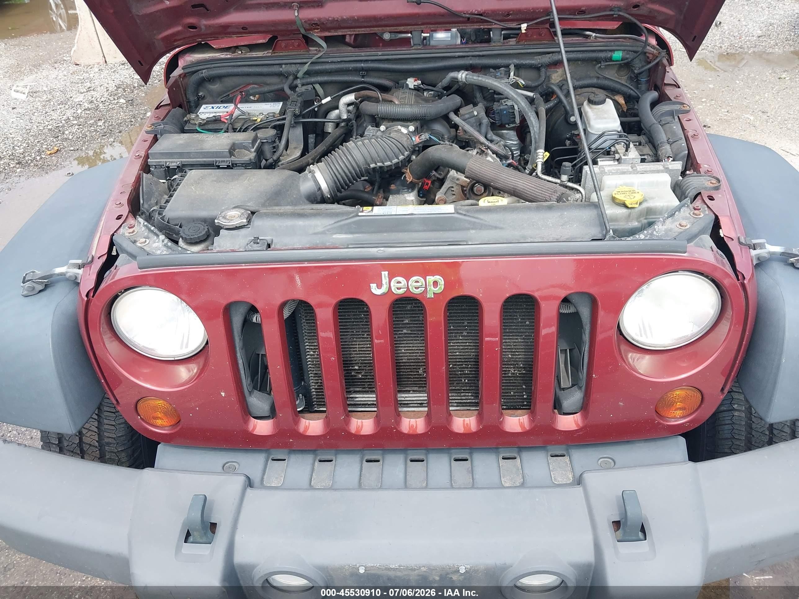 2010 Jeep Wrangler Sport Maroon vin: 1J4AA2D13AL187390
