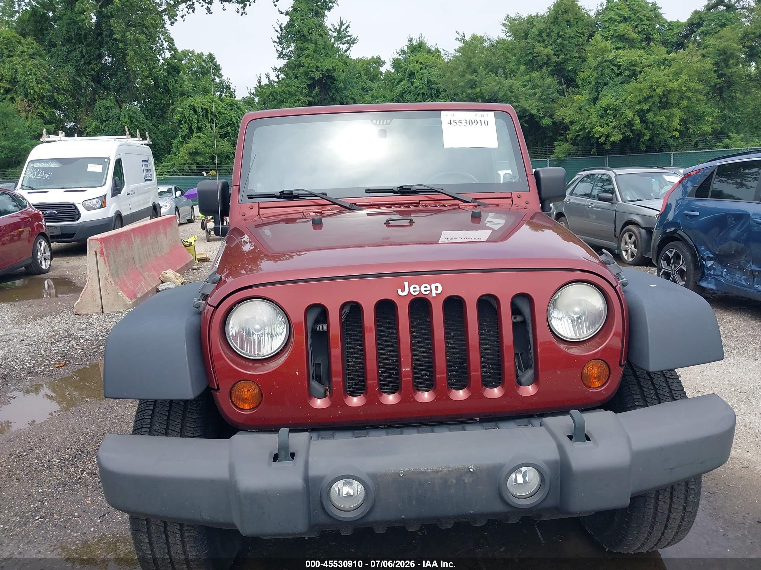2010 Jeep Wrangler Sport Maroon vin: 1J4AA2D13AL187390