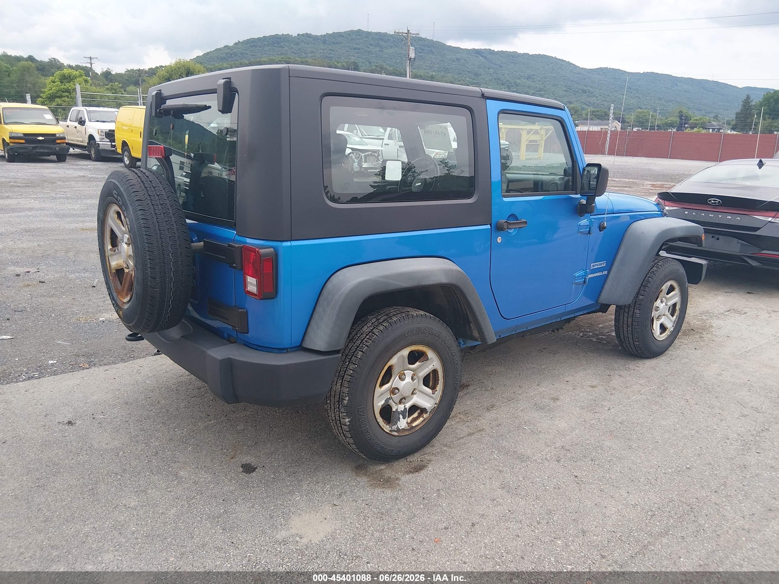 2010 Jeep Wrangler Sport Blue vin: 1J4AA2D13AL227385