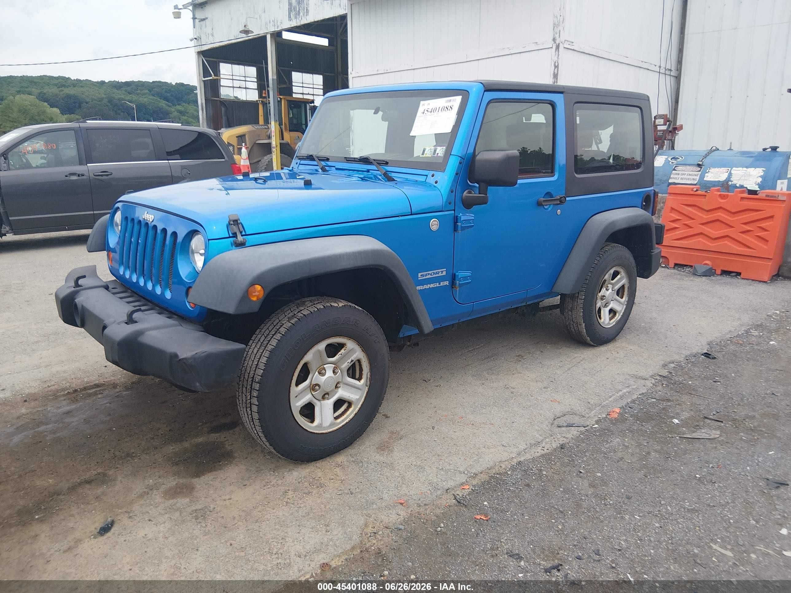 2010 Jeep Wrangler Sport Blue vin: 1J4AA2D13AL227385