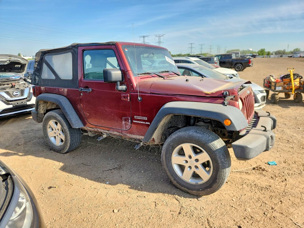 2010 Jeep Wrangler Sport Бордовый vin: 1J4AA2D14AL155189