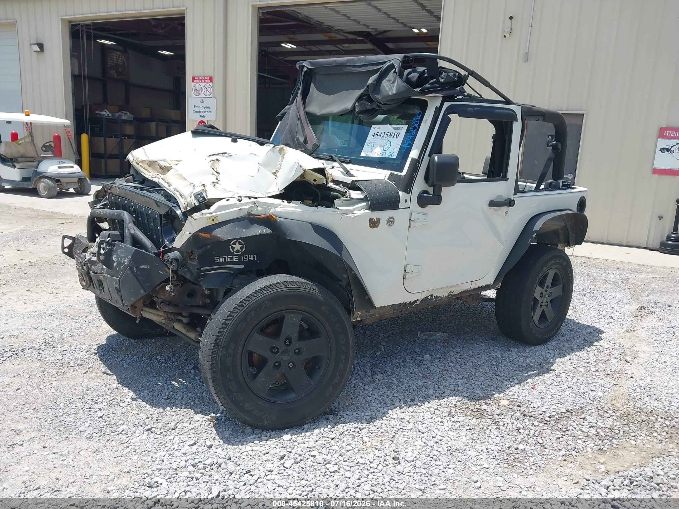 2010 Jeep Wrangler Sport White vin: 1J4AA2D15AL104235