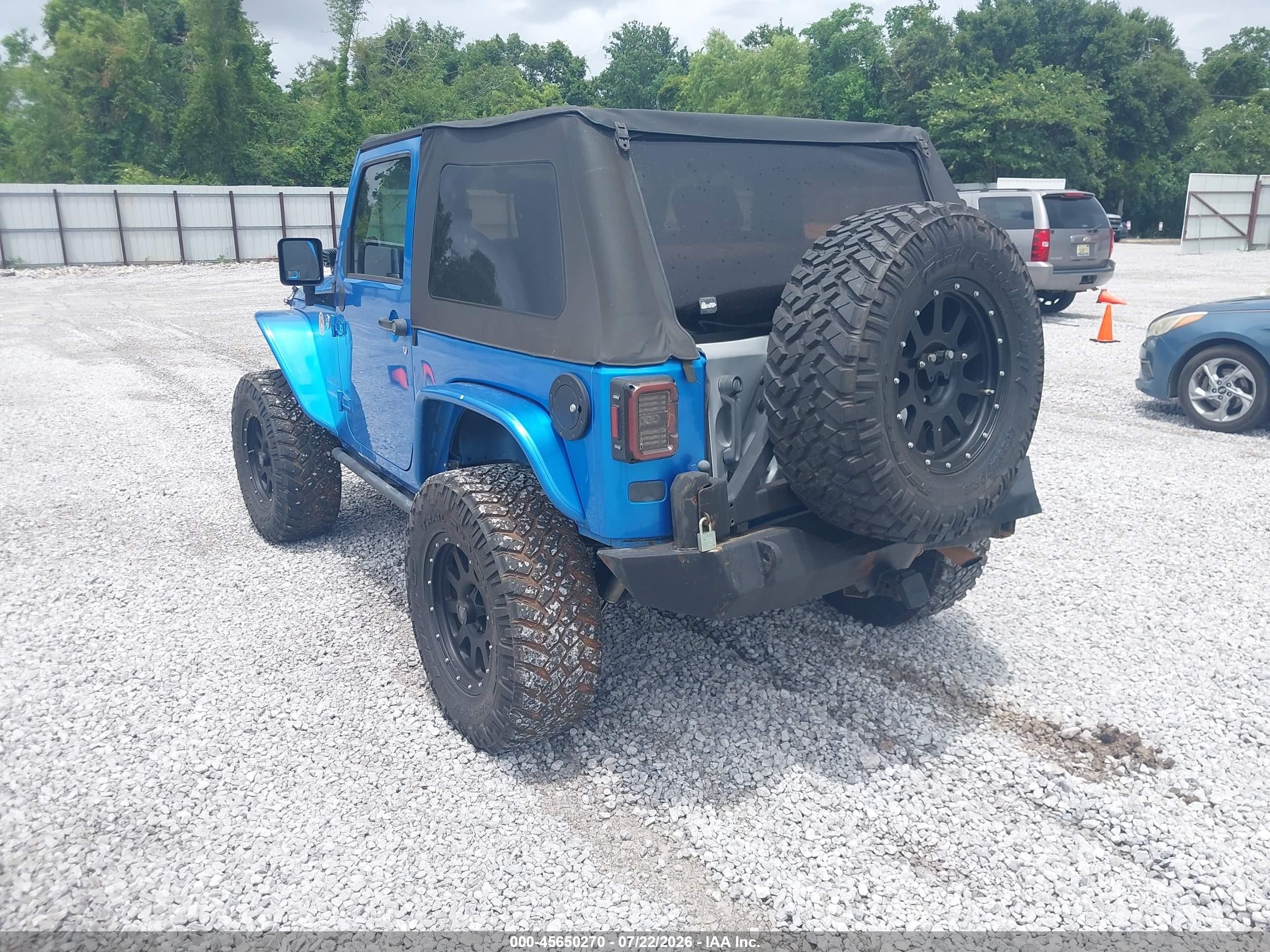 2010 Jeep Wrangler Sport Blue vin: 1J4AA2D15AL136991