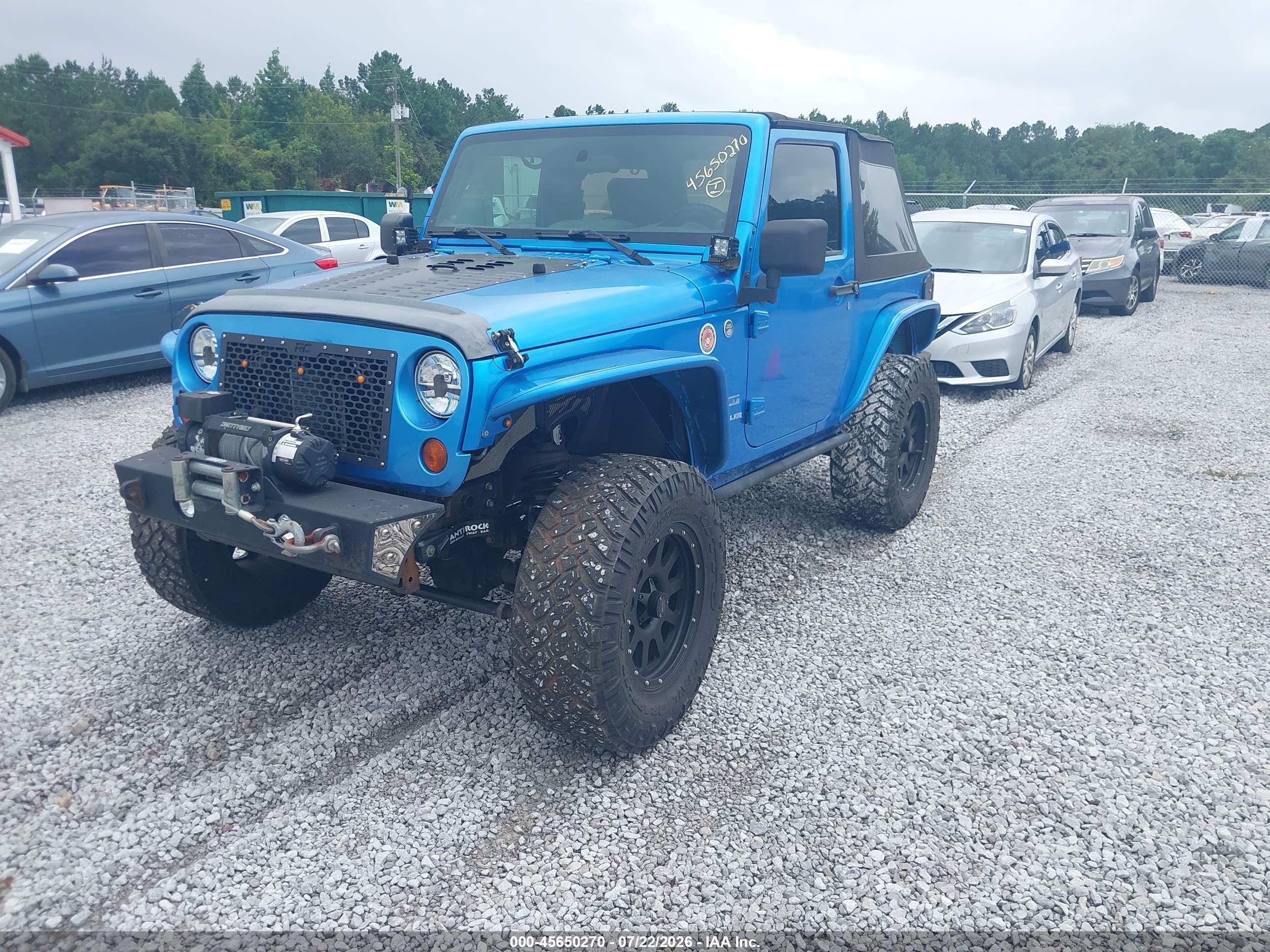 2010 Jeep Wrangler Sport Blue vin: 1J4AA2D15AL136991