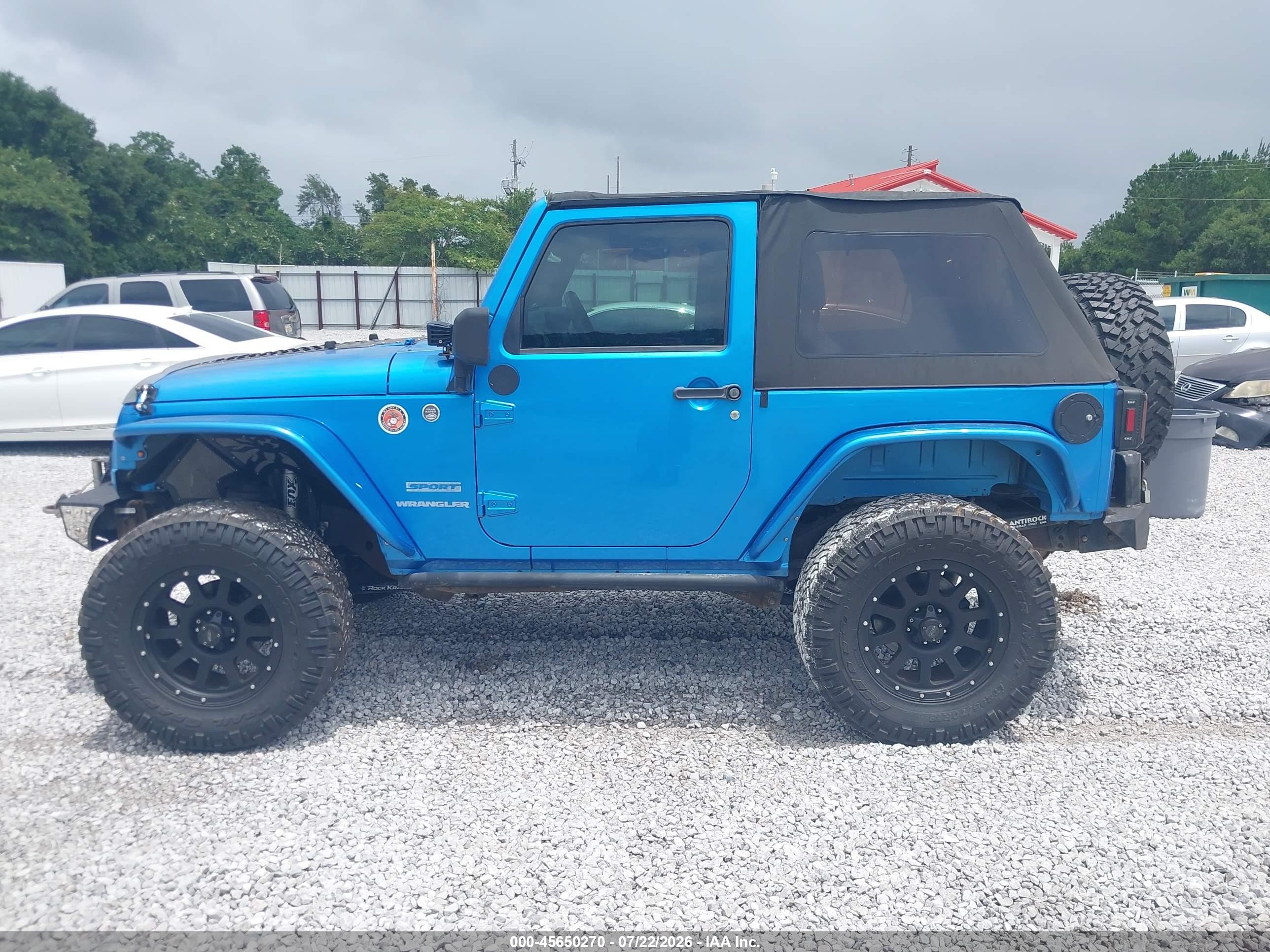 2010 Jeep Wrangler Sport Blue vin: 1J4AA2D15AL136991