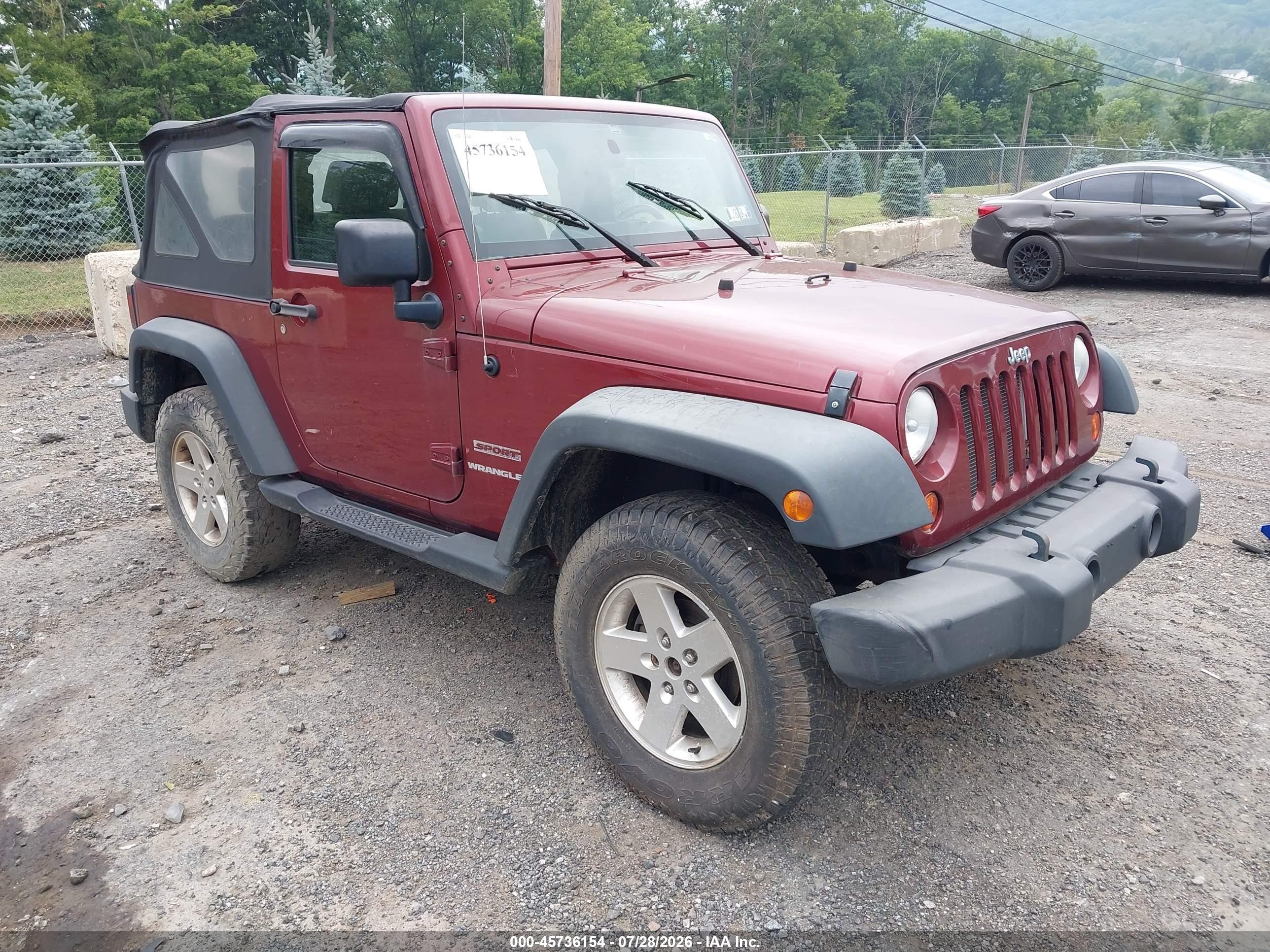 2010 Jeep Wrangler Sport Красный vin: 1J4AA2D16AL212430
