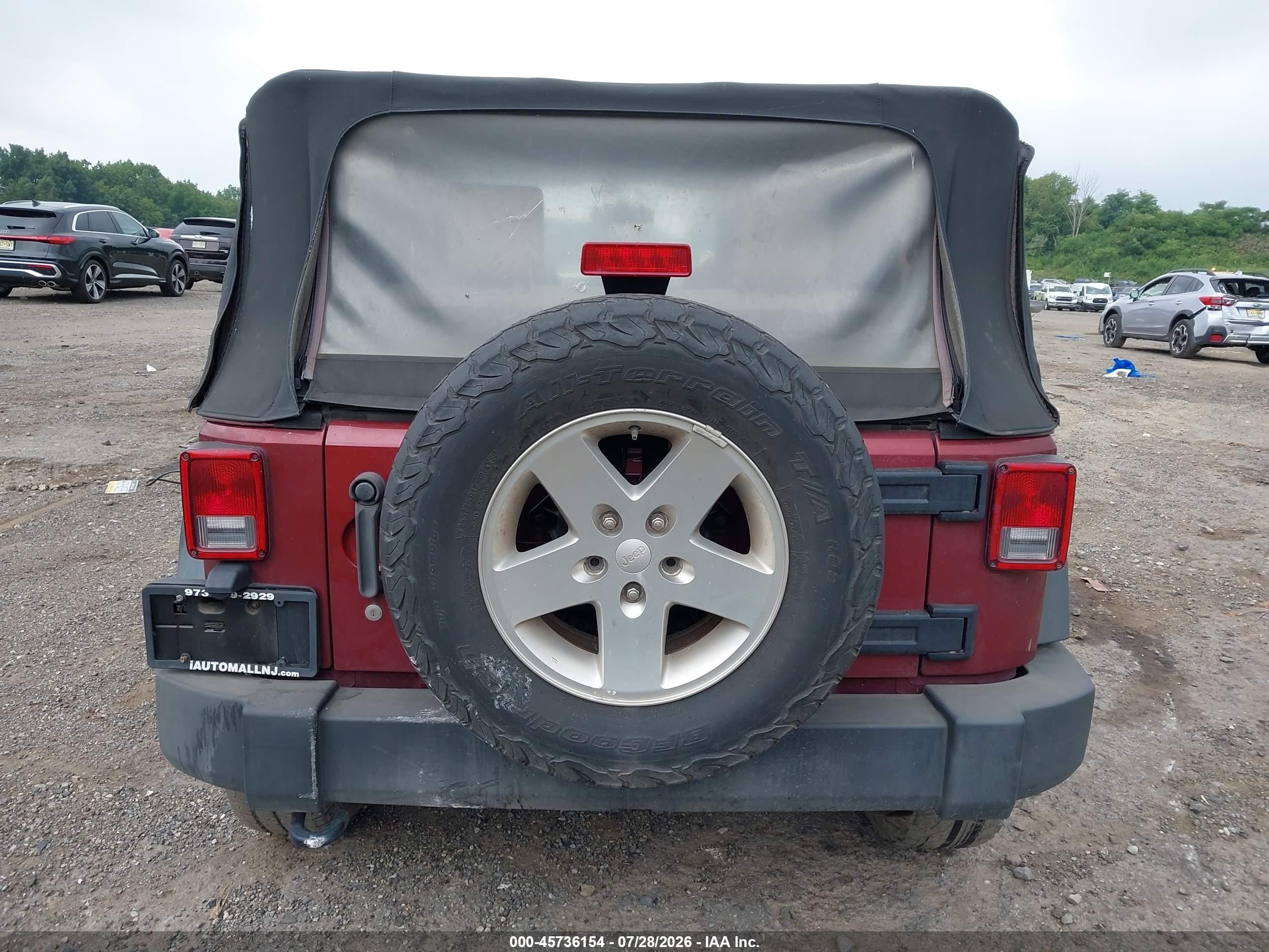2010 Jeep Wrangler Sport Красный vin: 1J4AA2D16AL212430
