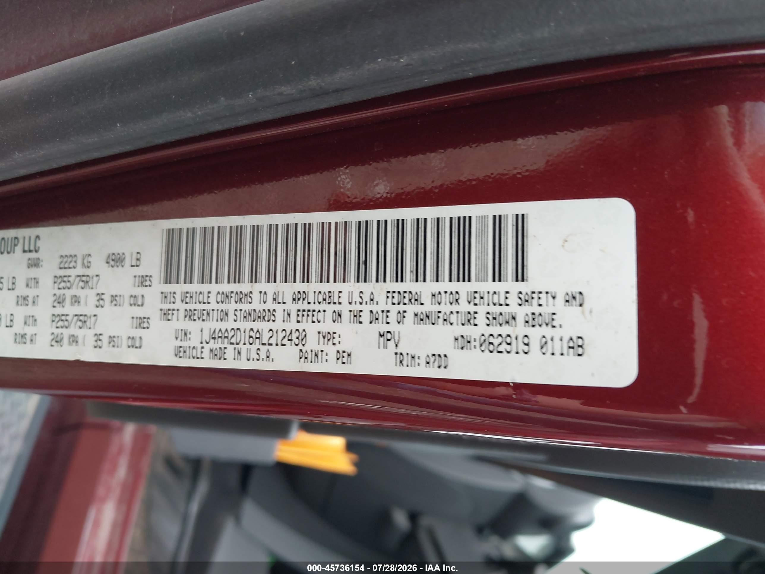 2010 Jeep Wrangler Sport Красный vin: 1J4AA2D16AL212430