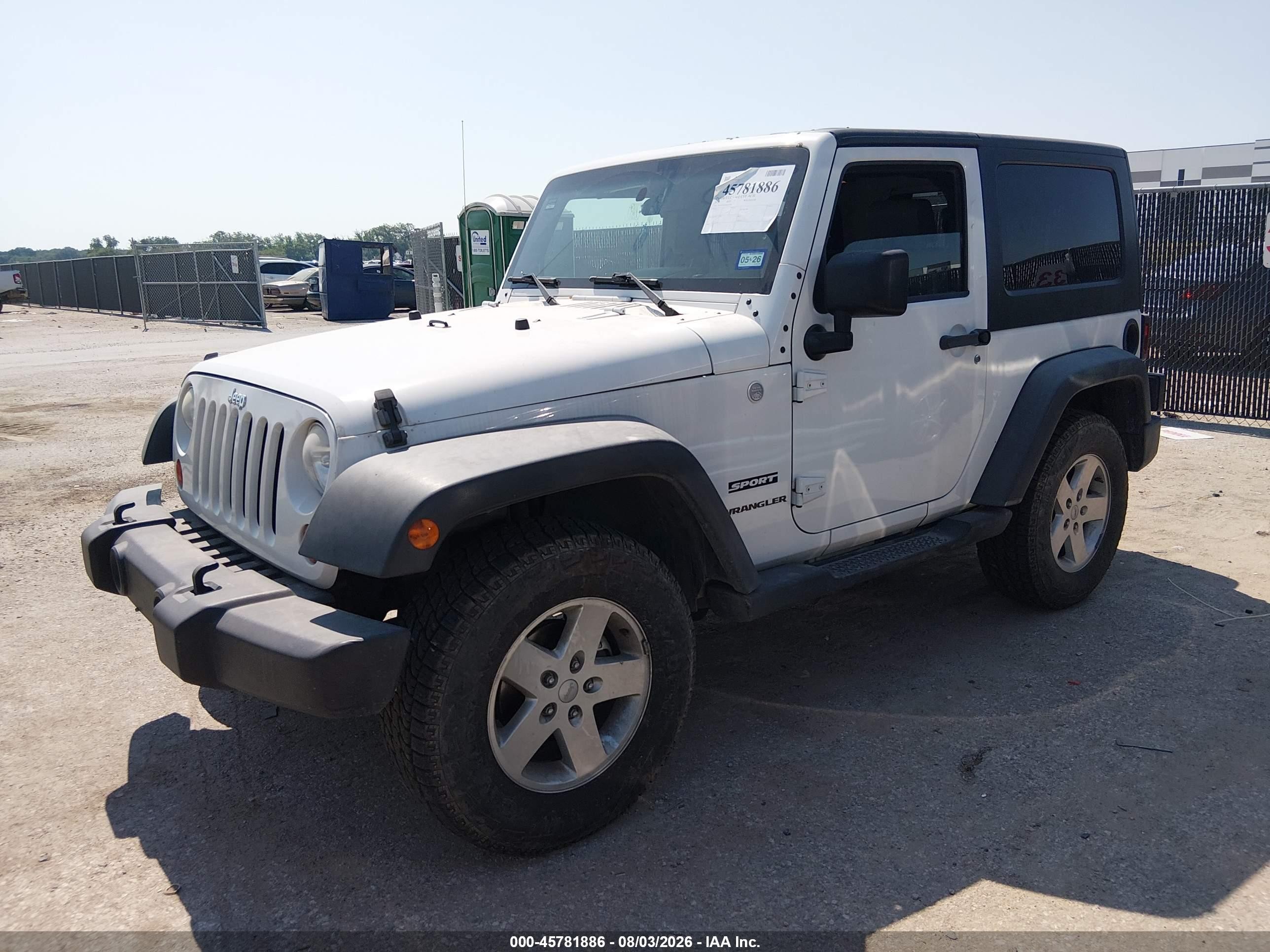 2010 Jeep Wrangler Sport White vin: 1J4AA2D16AL225209