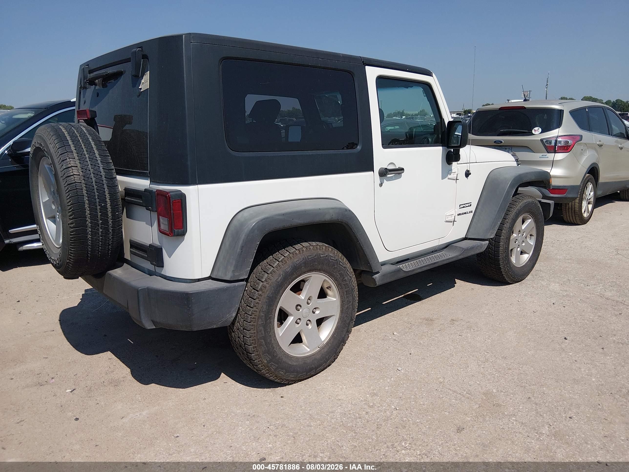 2010 Jeep Wrangler Sport White vin: 1J4AA2D16AL225209