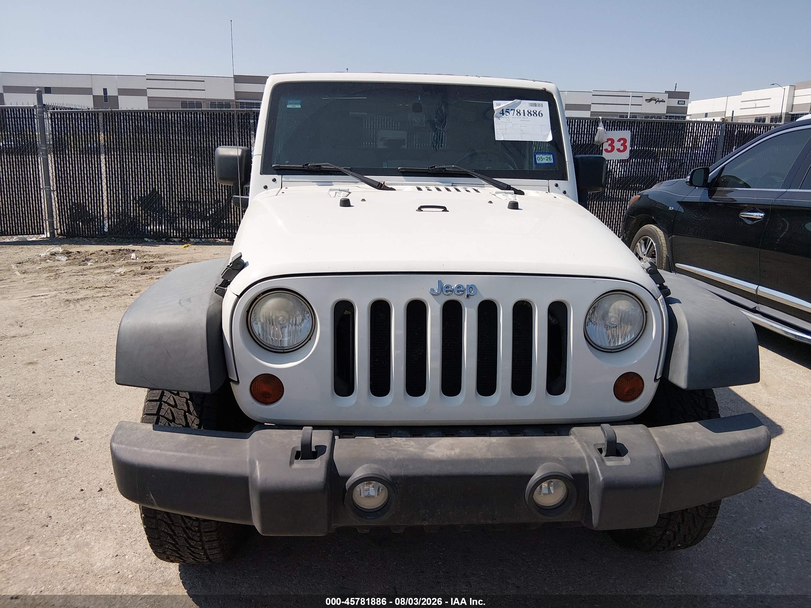 2010 Jeep Wrangler Sport White vin: 1J4AA2D16AL225209