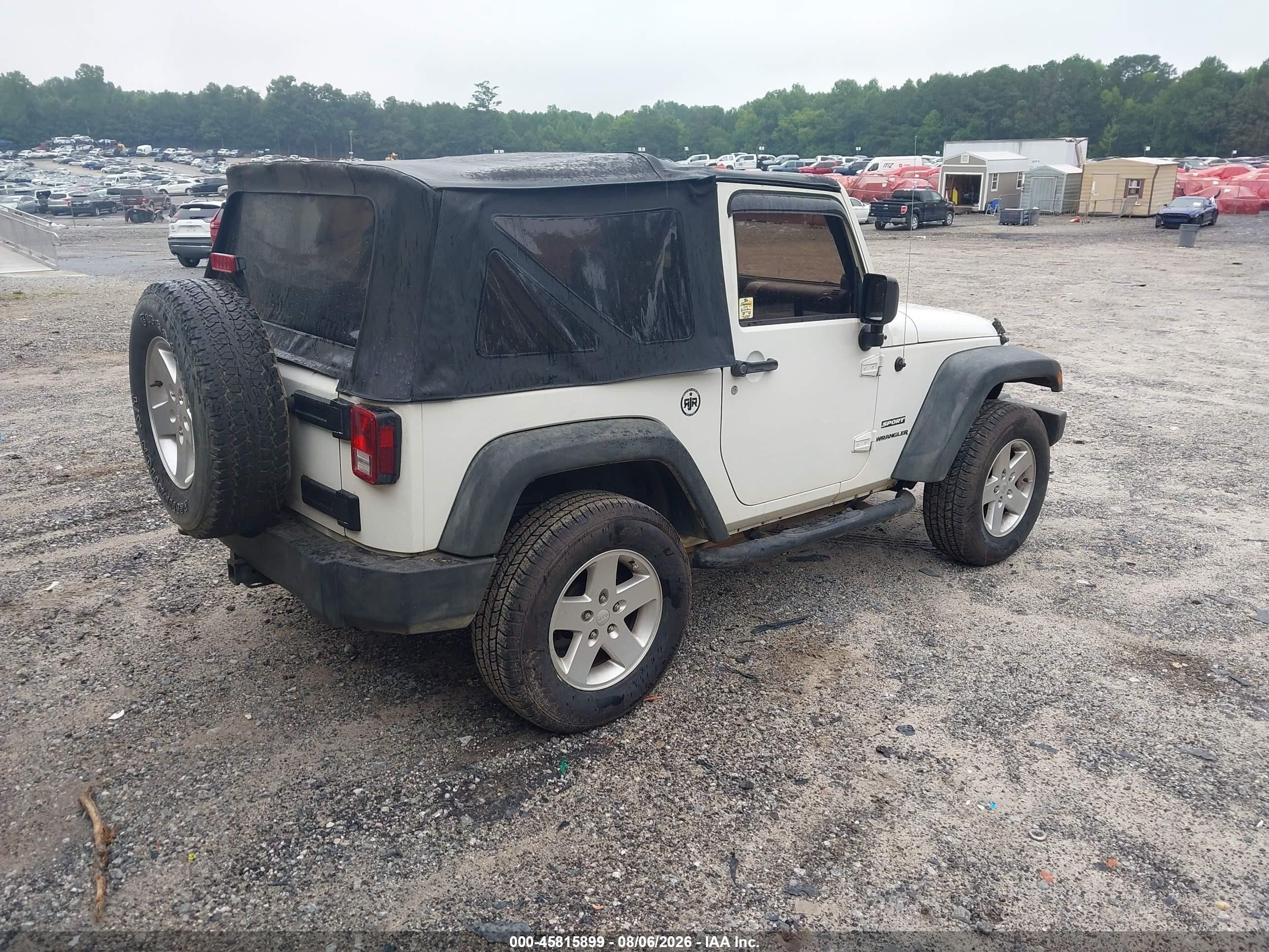 2010 Jeep Wrangler Sport Белый vin: 1J4AA2D17AL145515