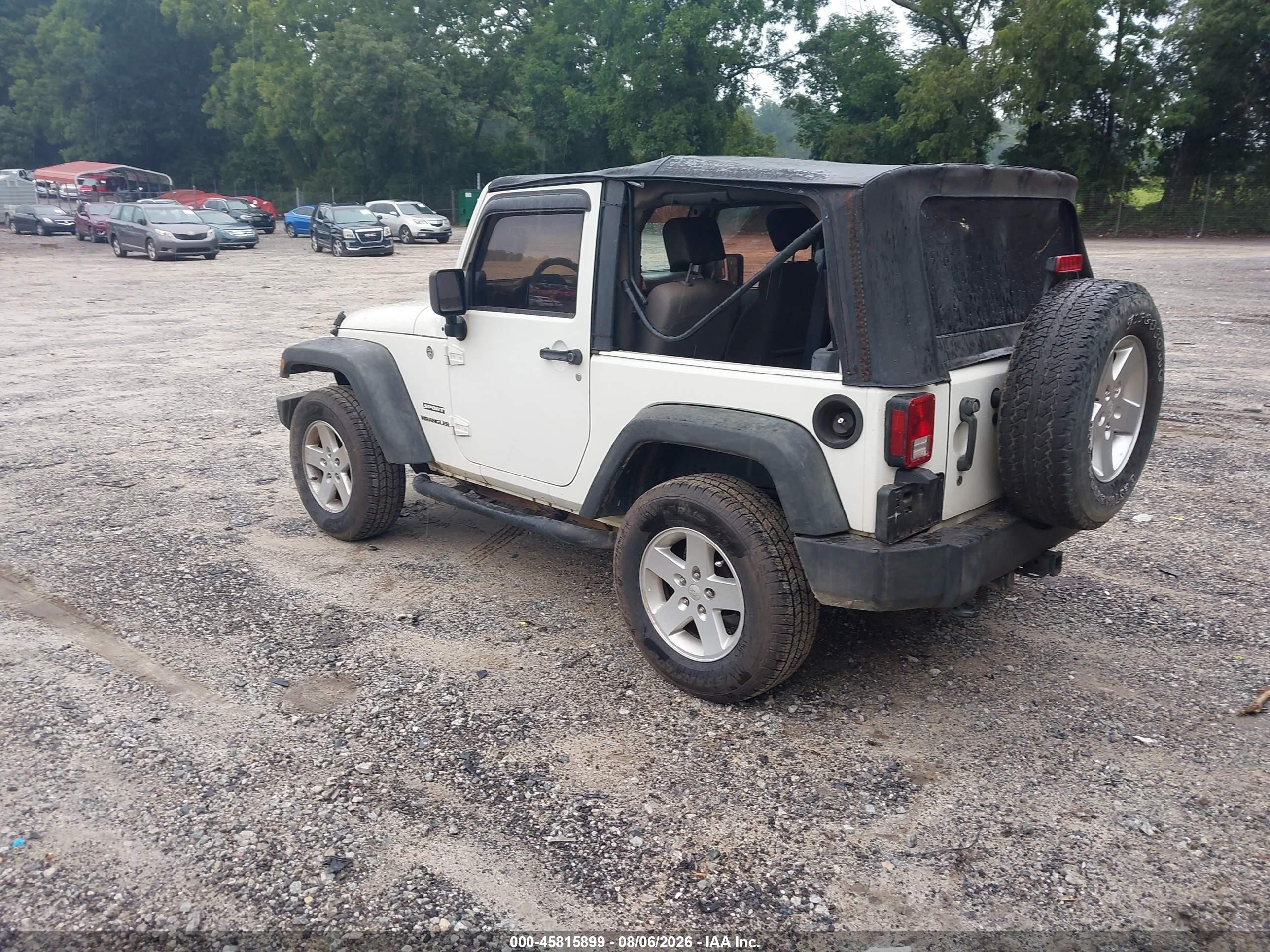 2010 Jeep Wrangler Sport Белый vin: 1J4AA2D17AL145515