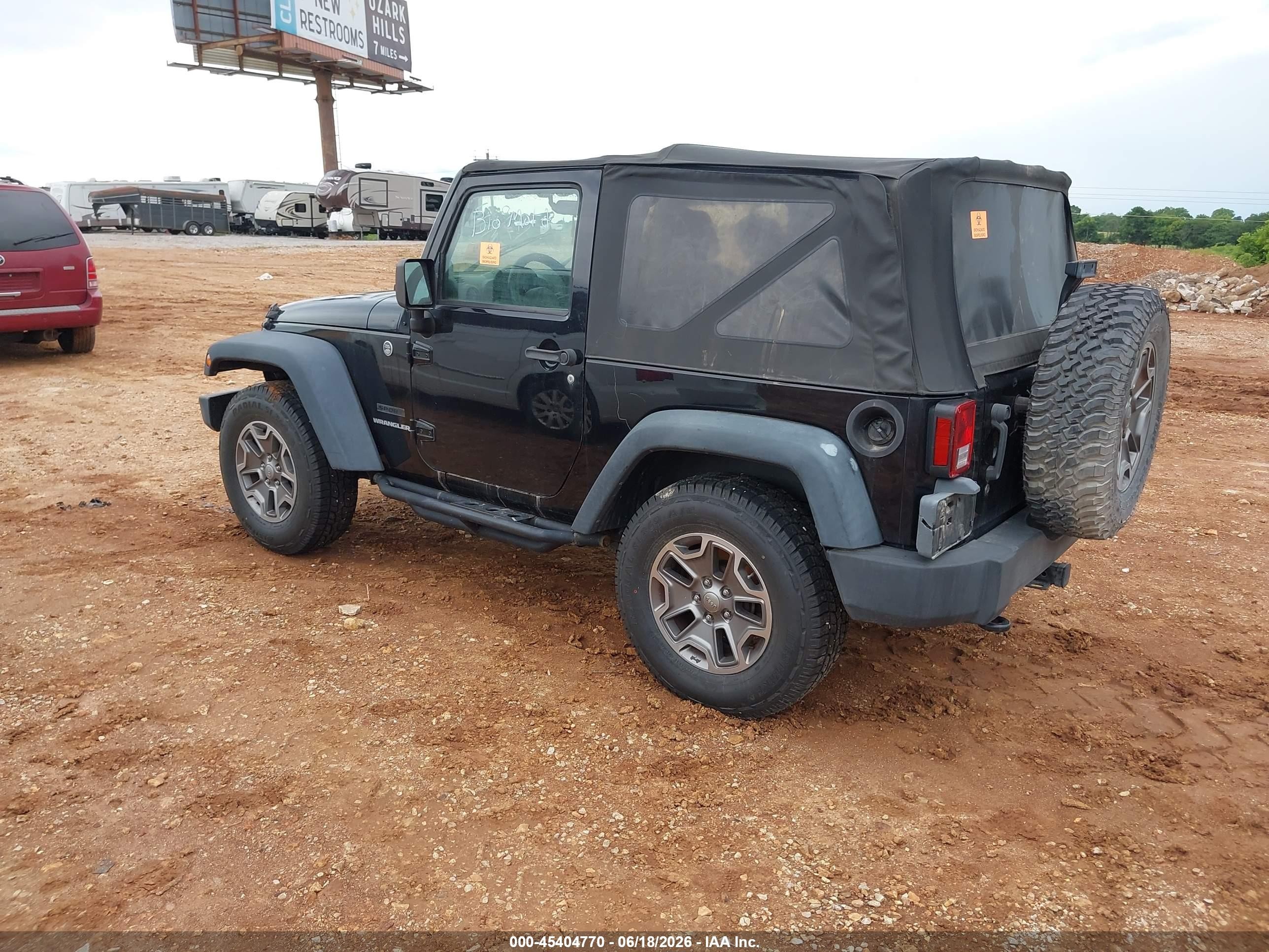 2010 Jeep Wrangler Sport Черный vin: 1J4AA2D17AL205681