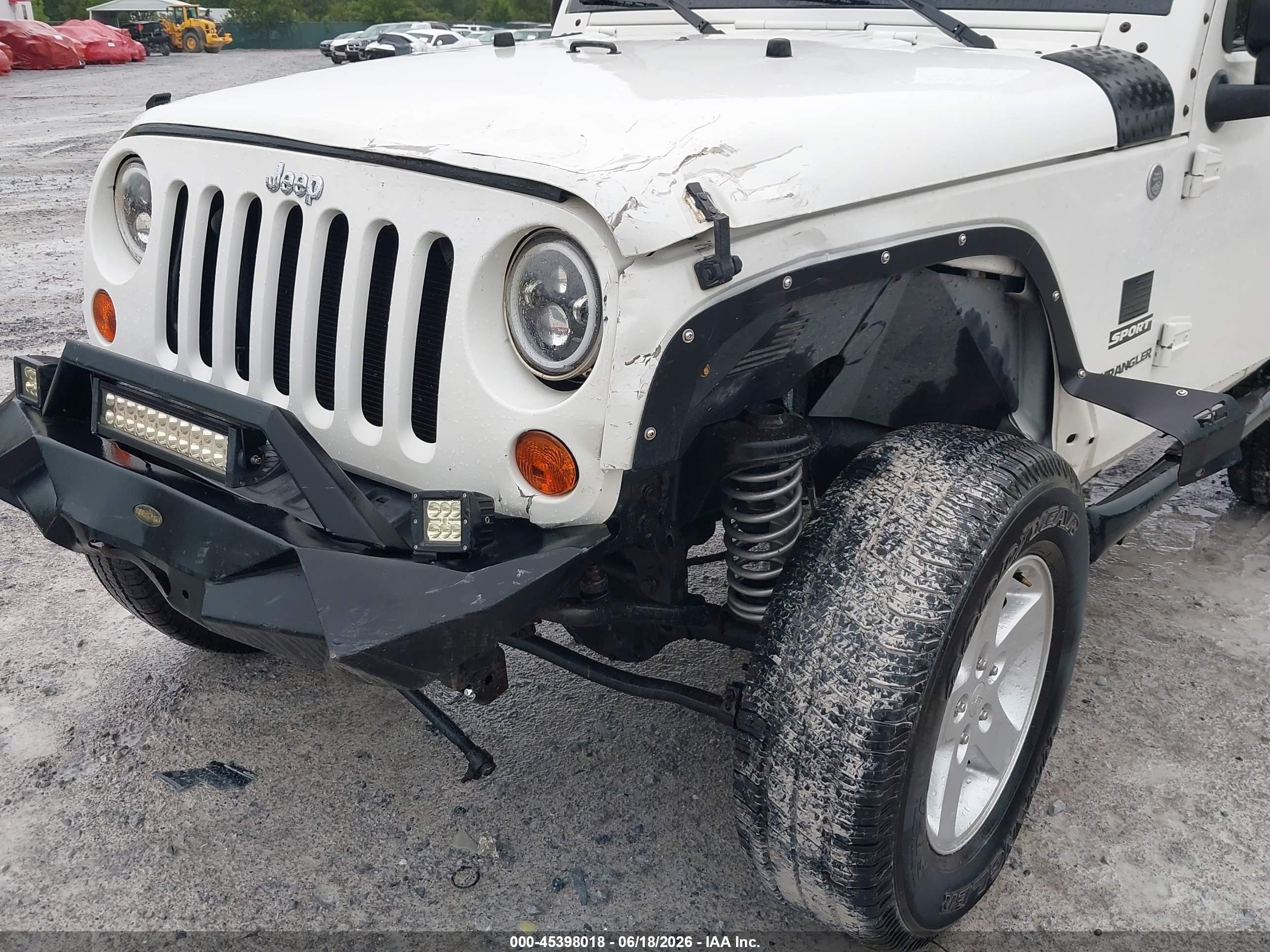 2010 Jeep Wrangler Sport White vin: 1J4AA2D17AL227972