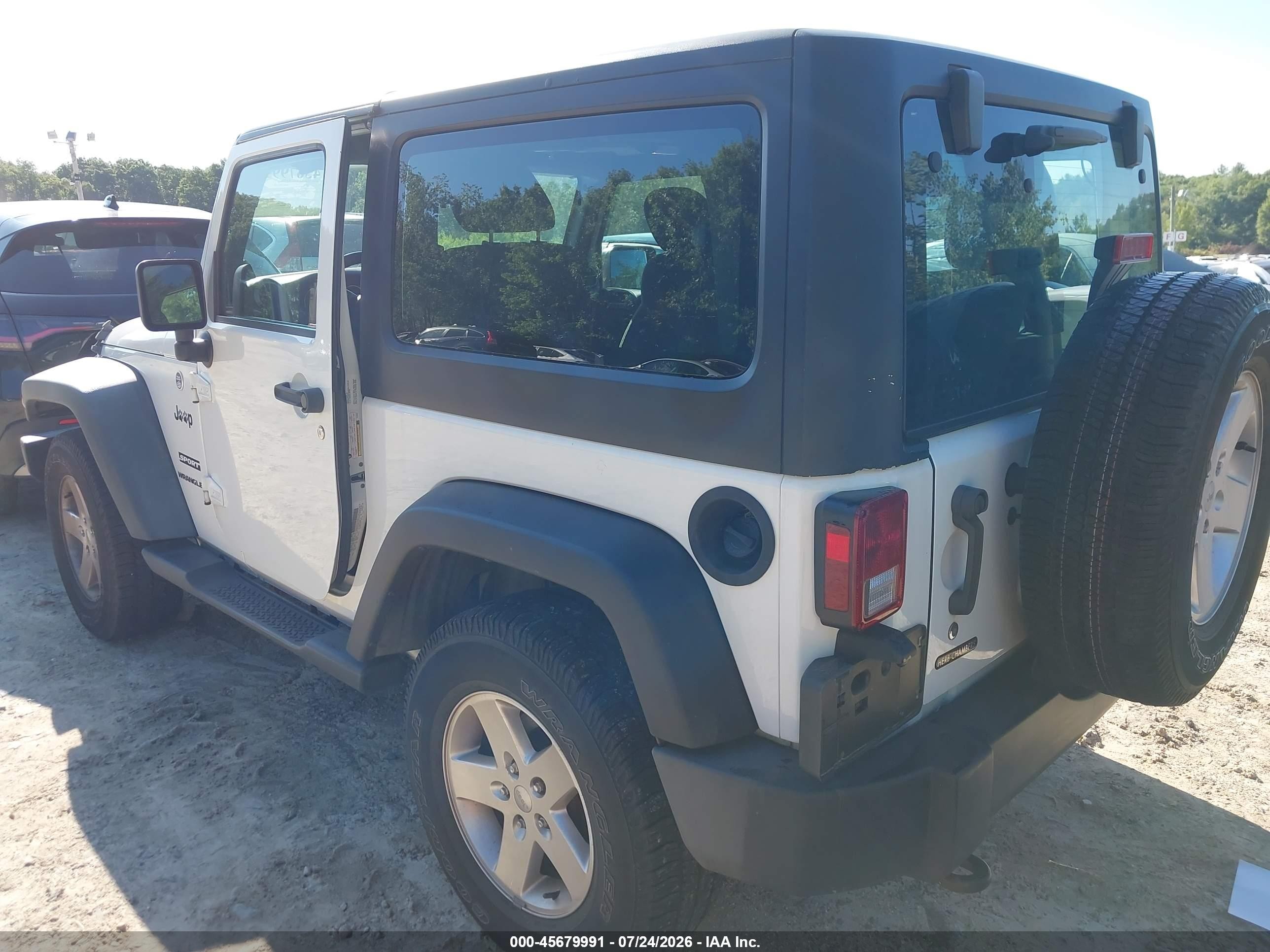 2011 Jeep Wrangler Sport White vin: 1J4AA2D17BL629024