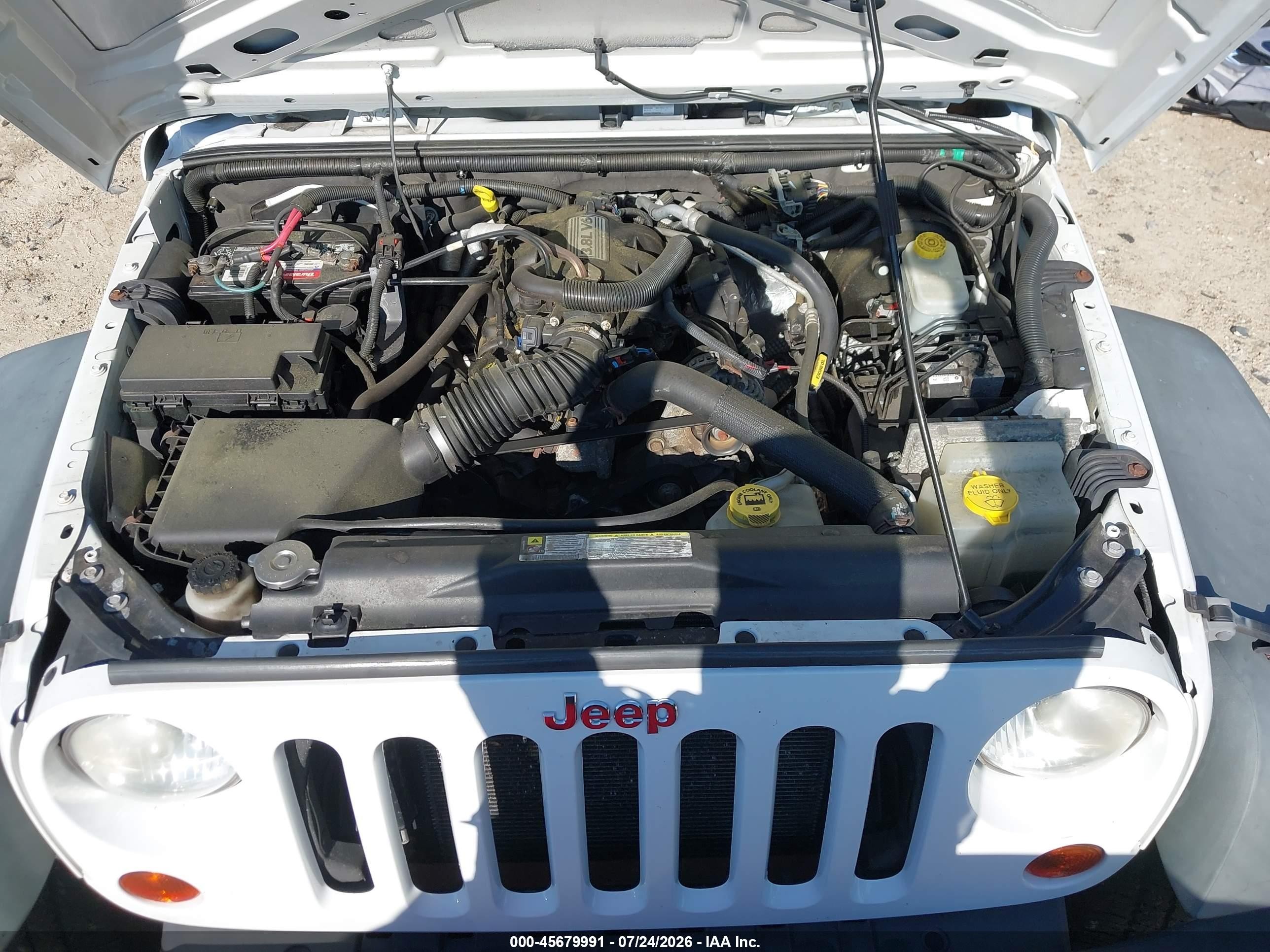 2011 Jeep Wrangler Sport White vin: 1J4AA2D17BL629024