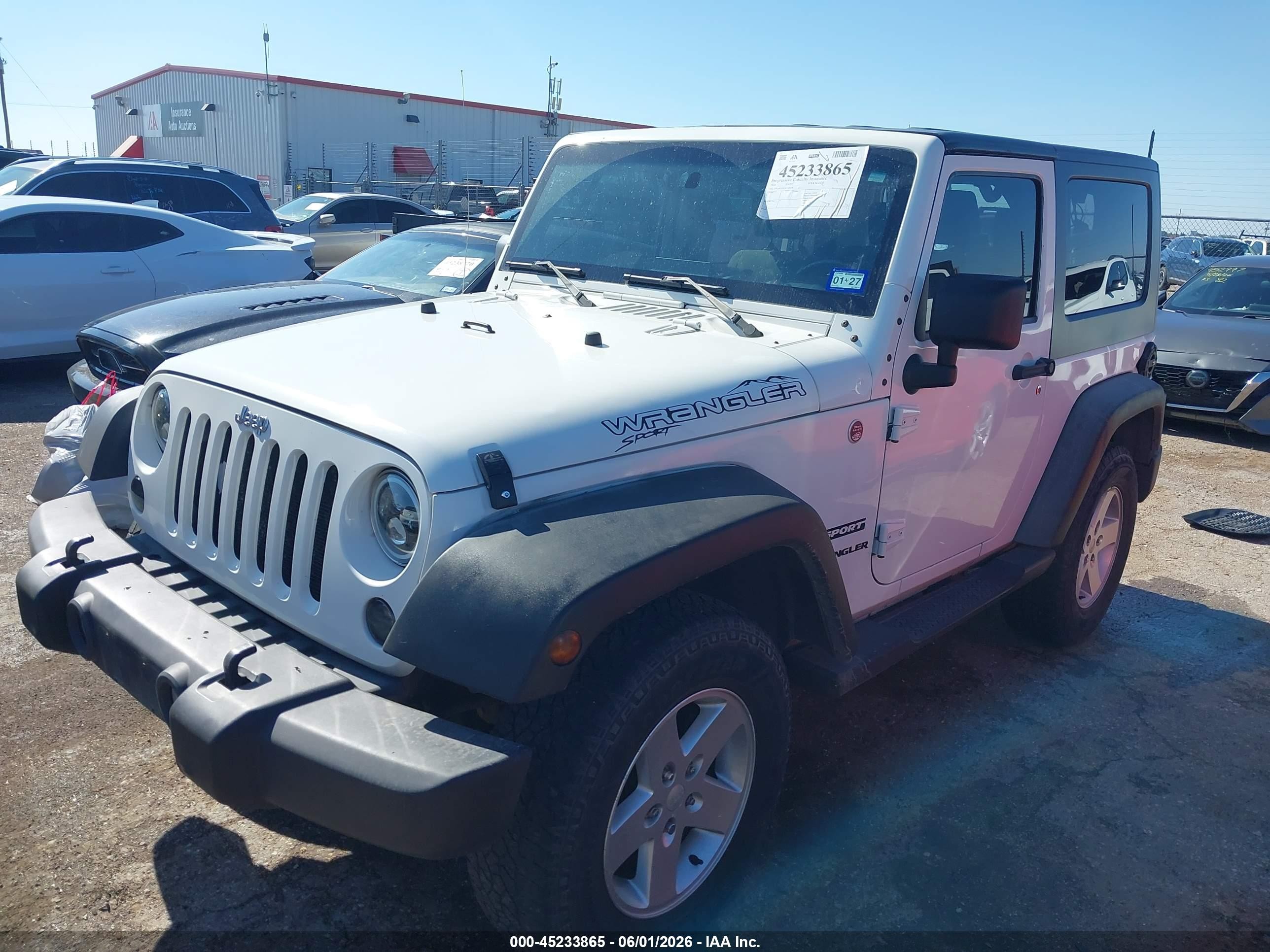 2010 Jeep Wrangler Sport White vin: 1J4AA2D18AL106478