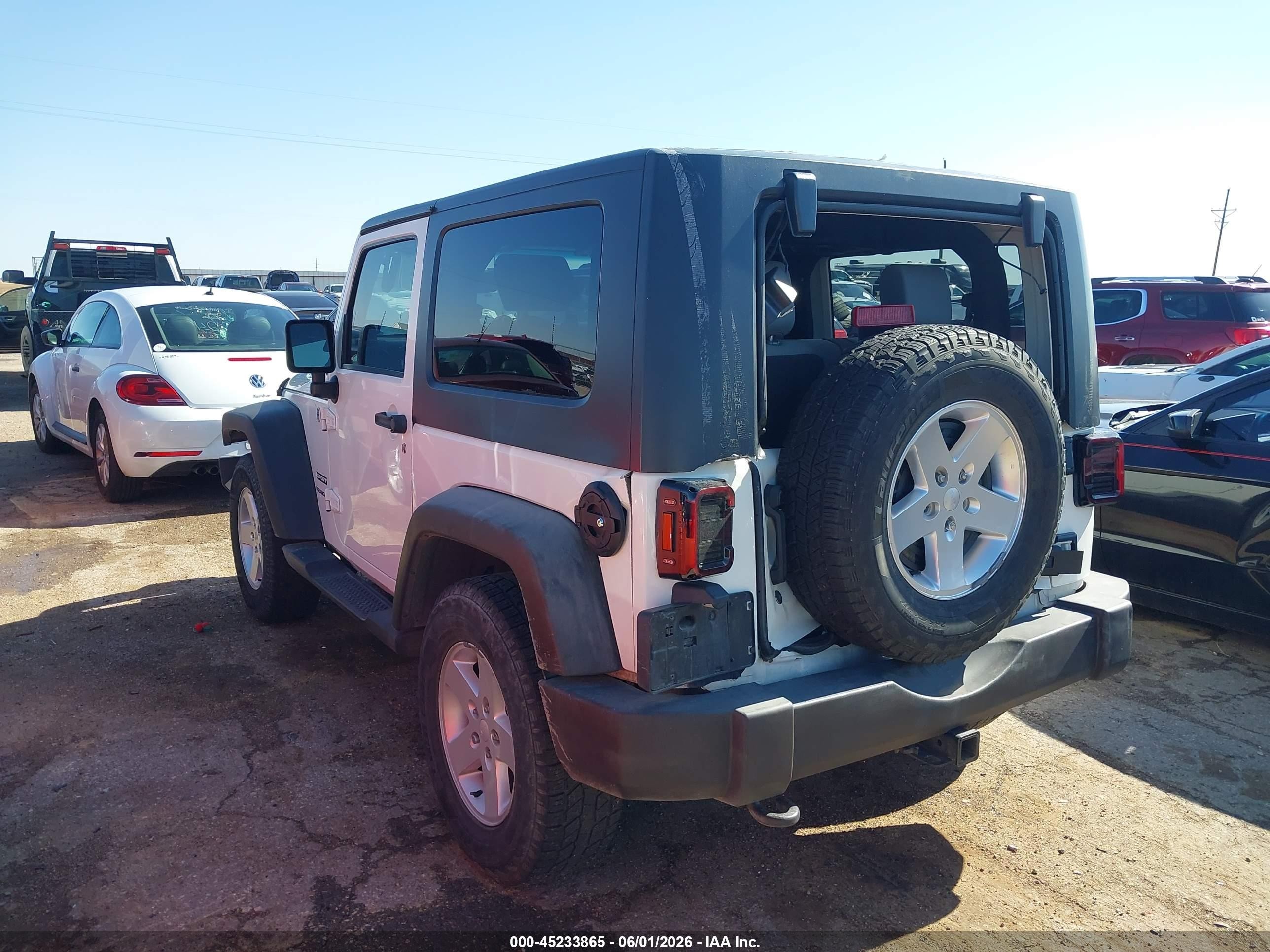 2010 Jeep Wrangler Sport White vin: 1J4AA2D18AL106478