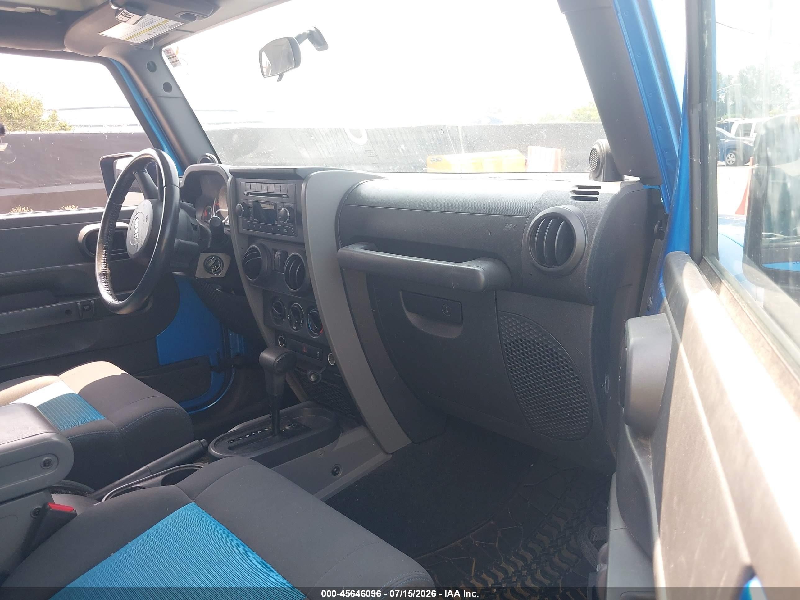 2010 Jeep Wrangler Sport Blue vin: 1J4AA2D18AL165093