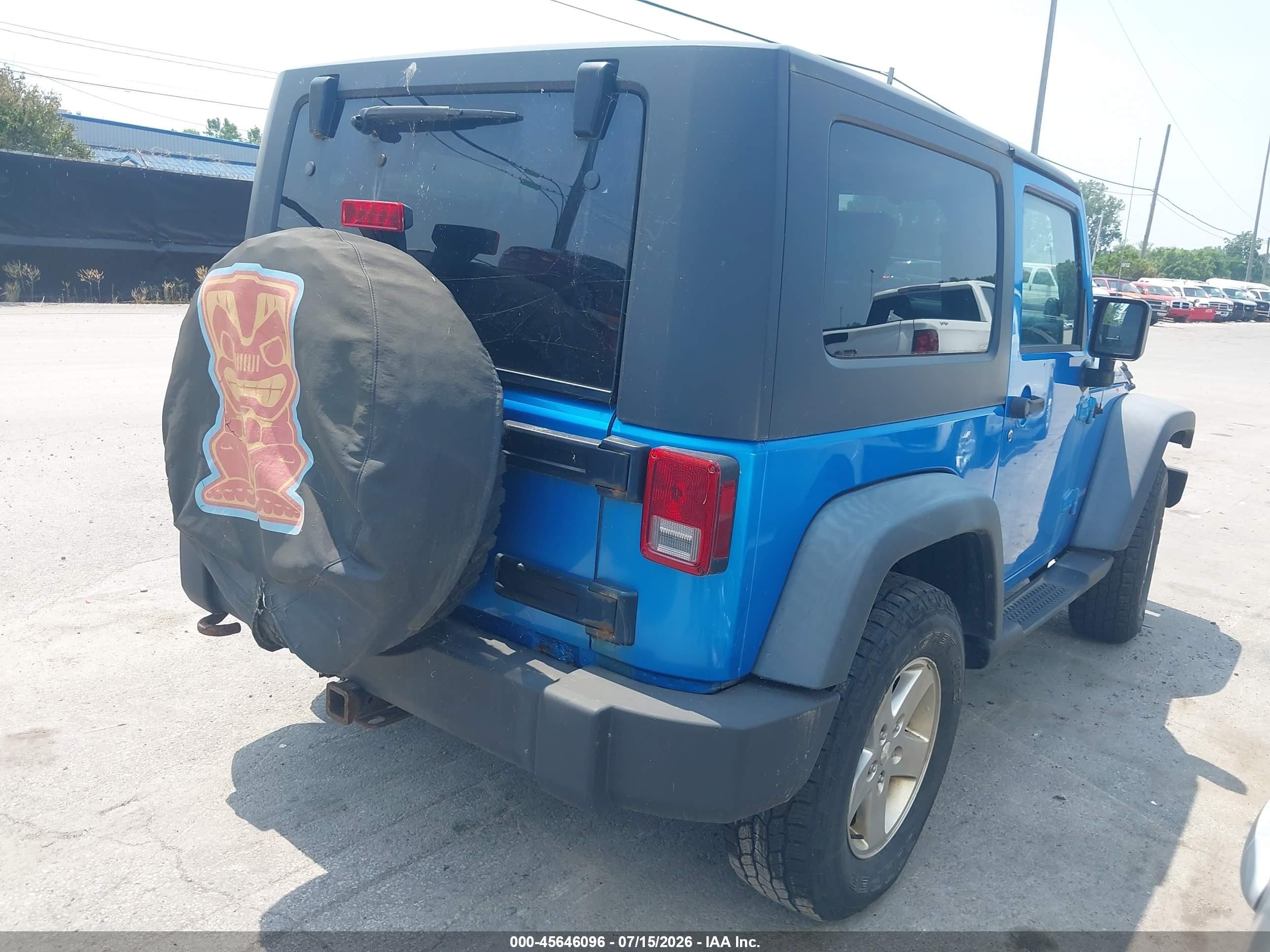 2010 Jeep Wrangler Sport Blue vin: 1J4AA2D18AL165093
