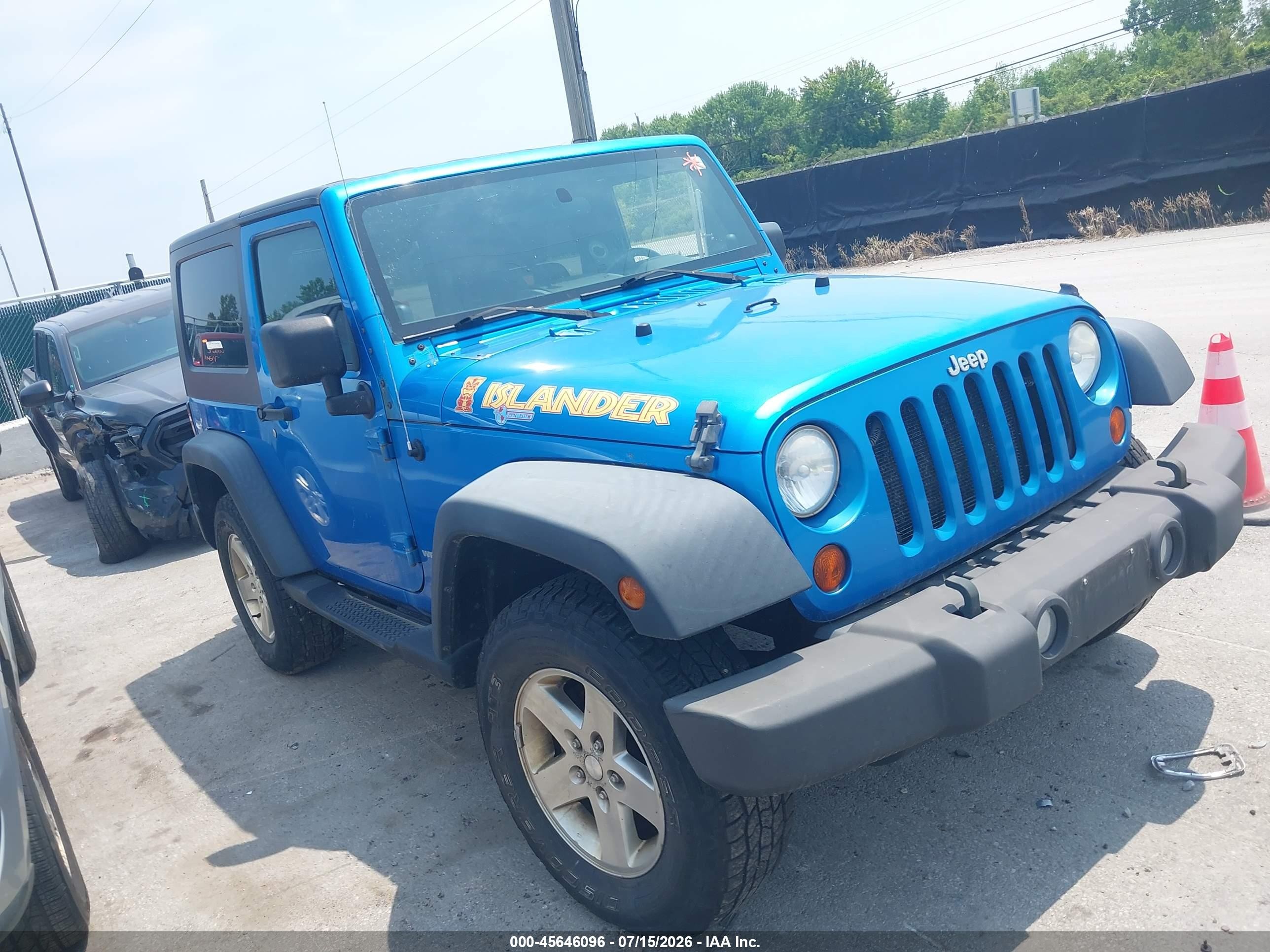 2010 Jeep Wrangler Sport Blue vin: 1J4AA2D18AL165093