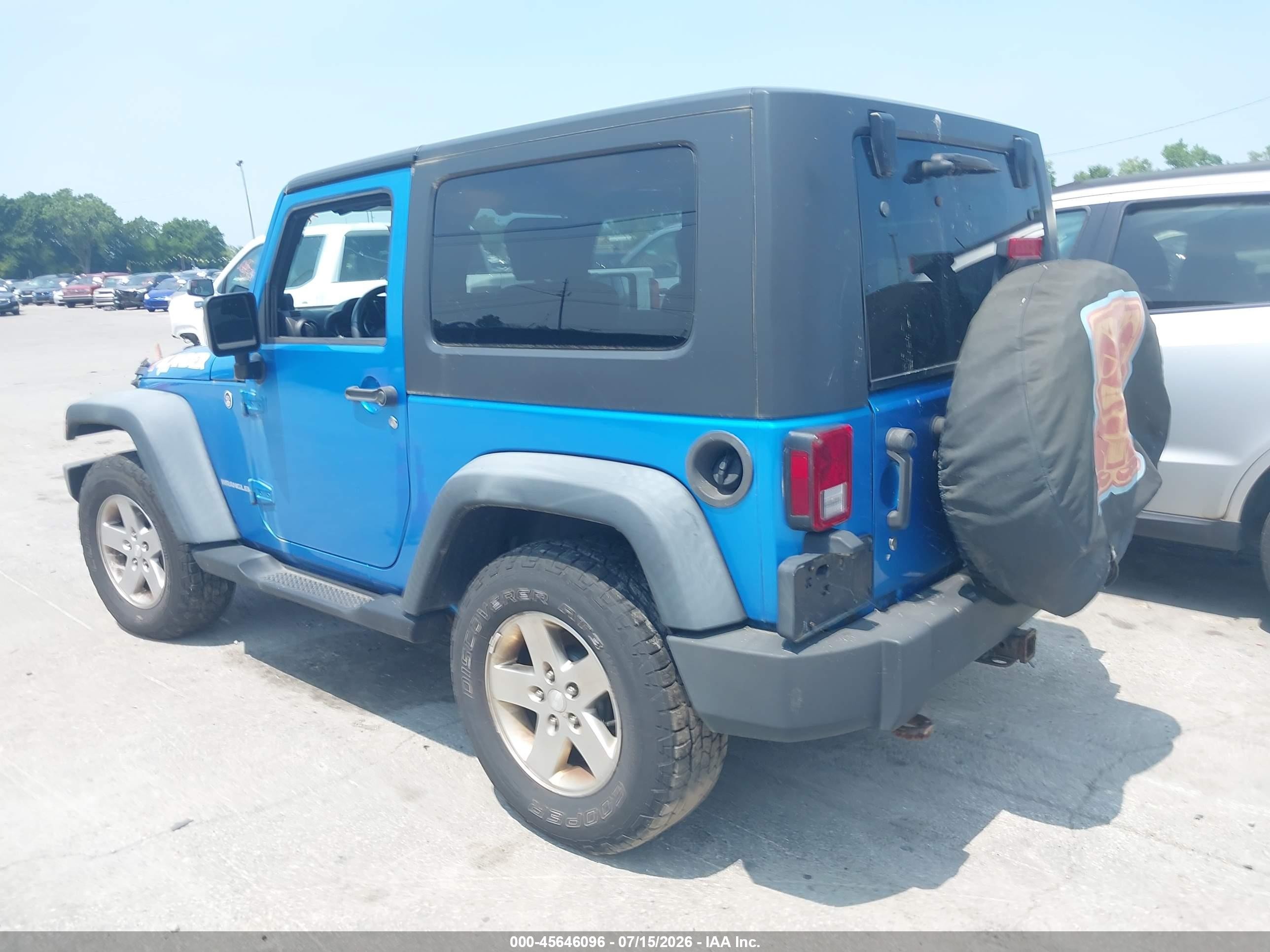 2010 Jeep Wrangler Sport Blue vin: 1J4AA2D18AL165093