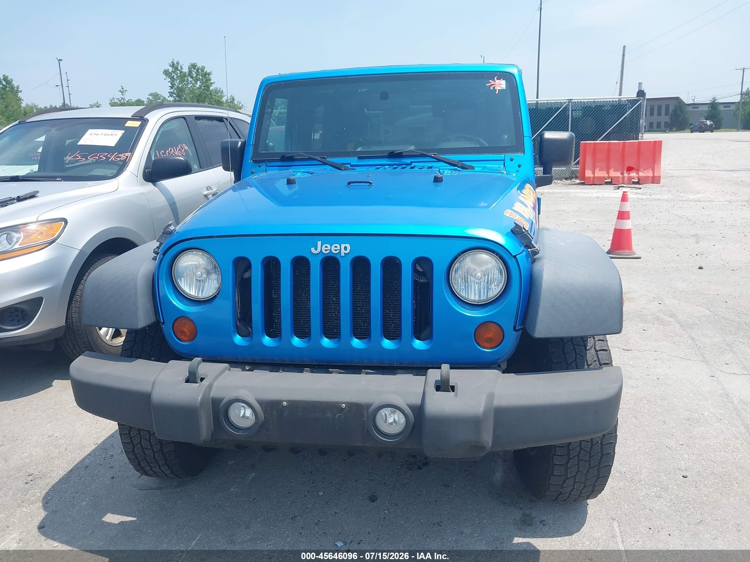 2010 Jeep Wrangler Sport Blue vin: 1J4AA2D18AL165093