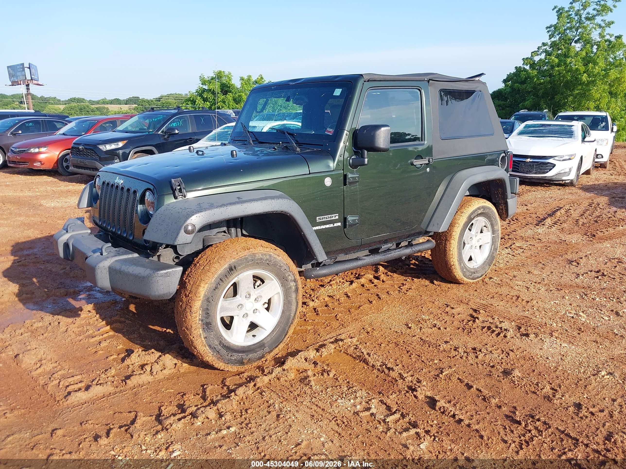 2010 Jeep Wrangler Sport Green vin: 1J4AA2D19AL204600