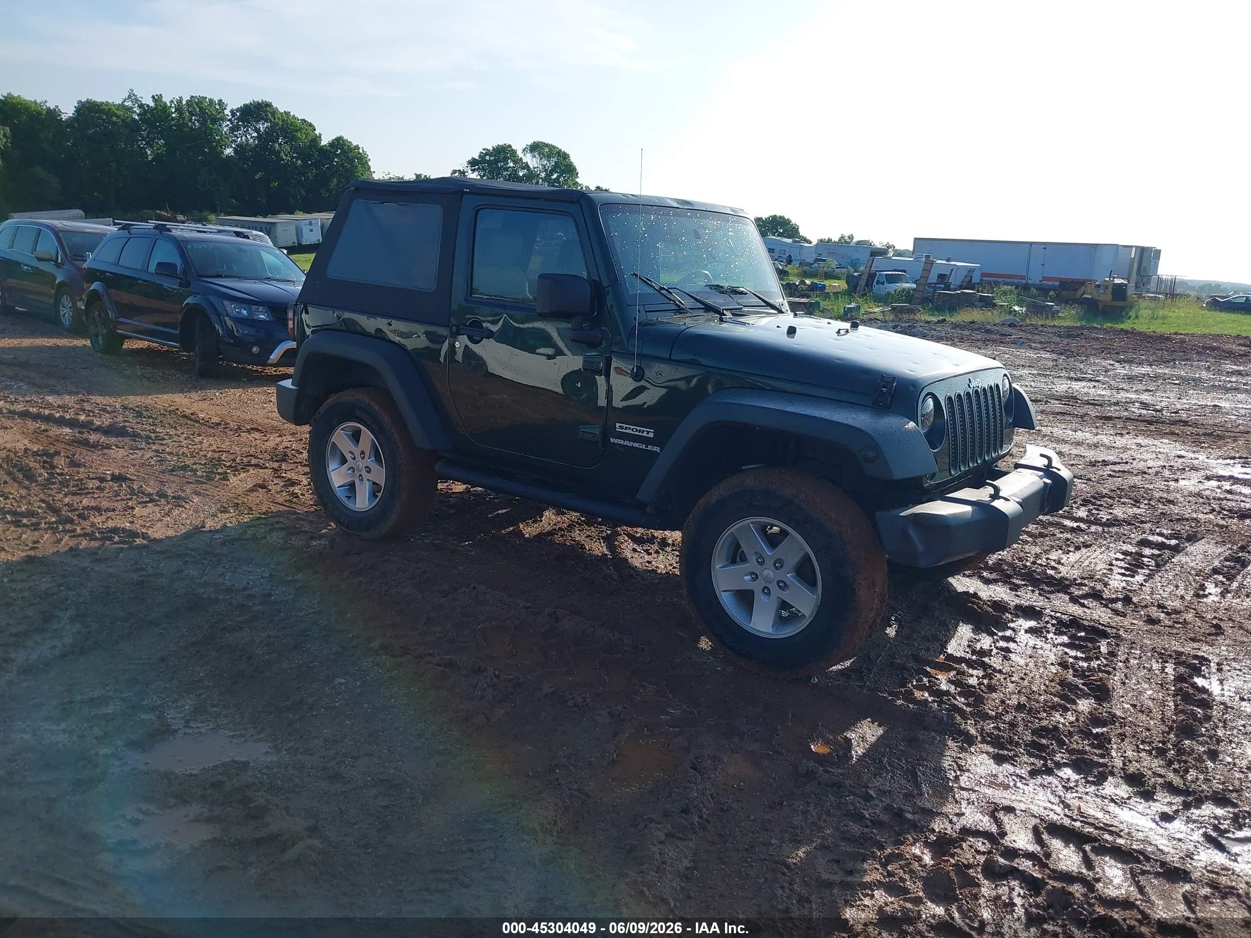 2010 Jeep Wrangler Sport Green vin: 1J4AA2D19AL204600