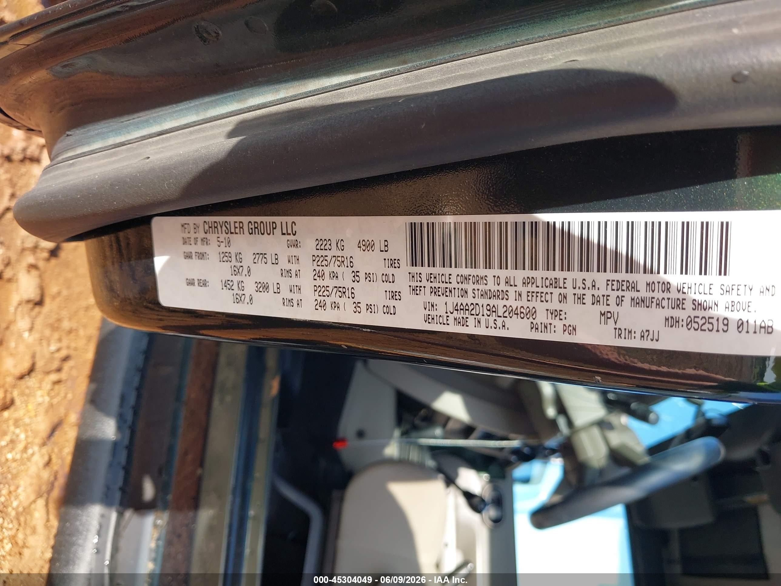 2010 Jeep Wrangler Sport Green vin: 1J4AA2D19AL204600