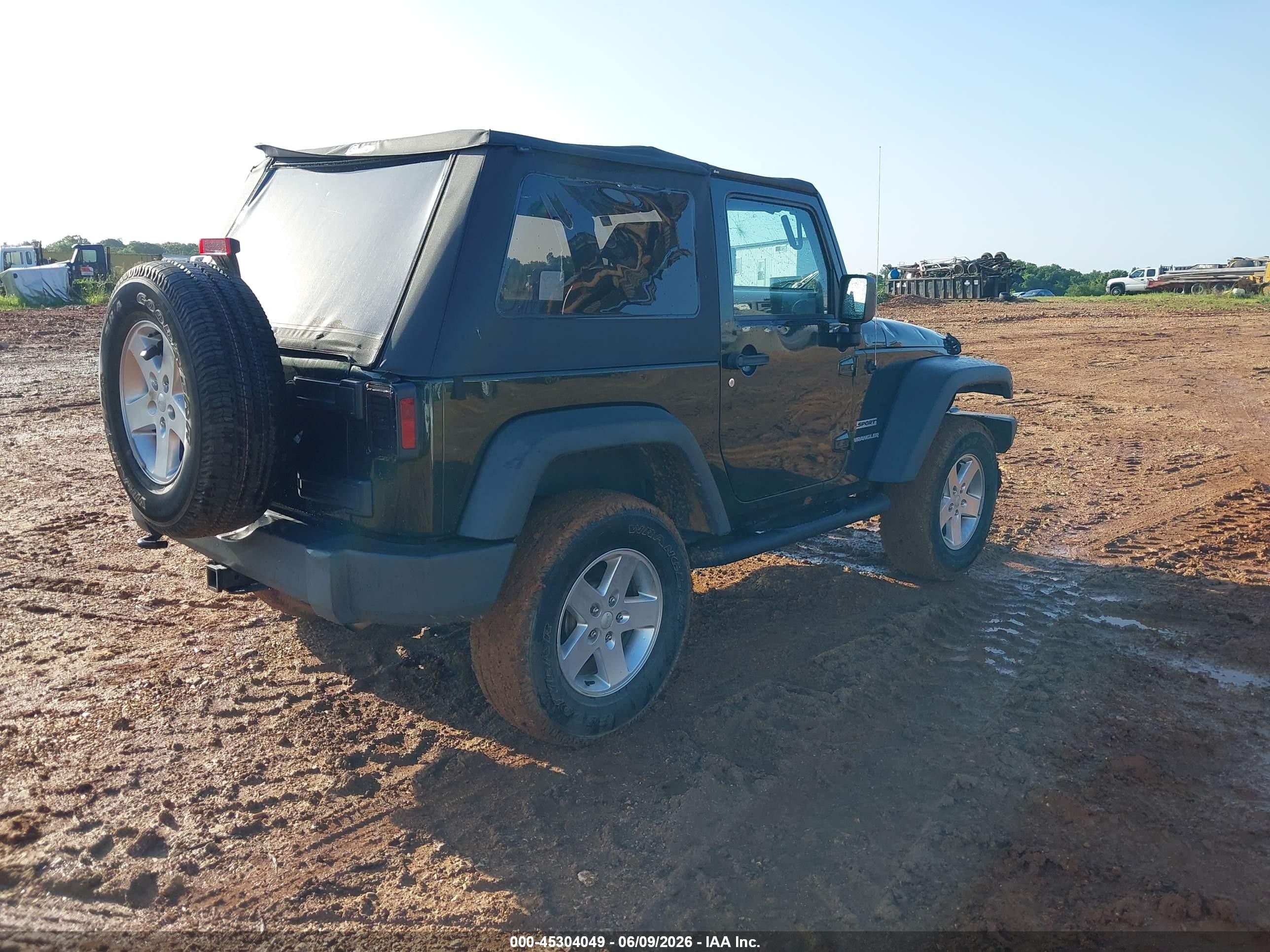 2010 Jeep Wrangler Sport Green vin: 1J4AA2D19AL204600