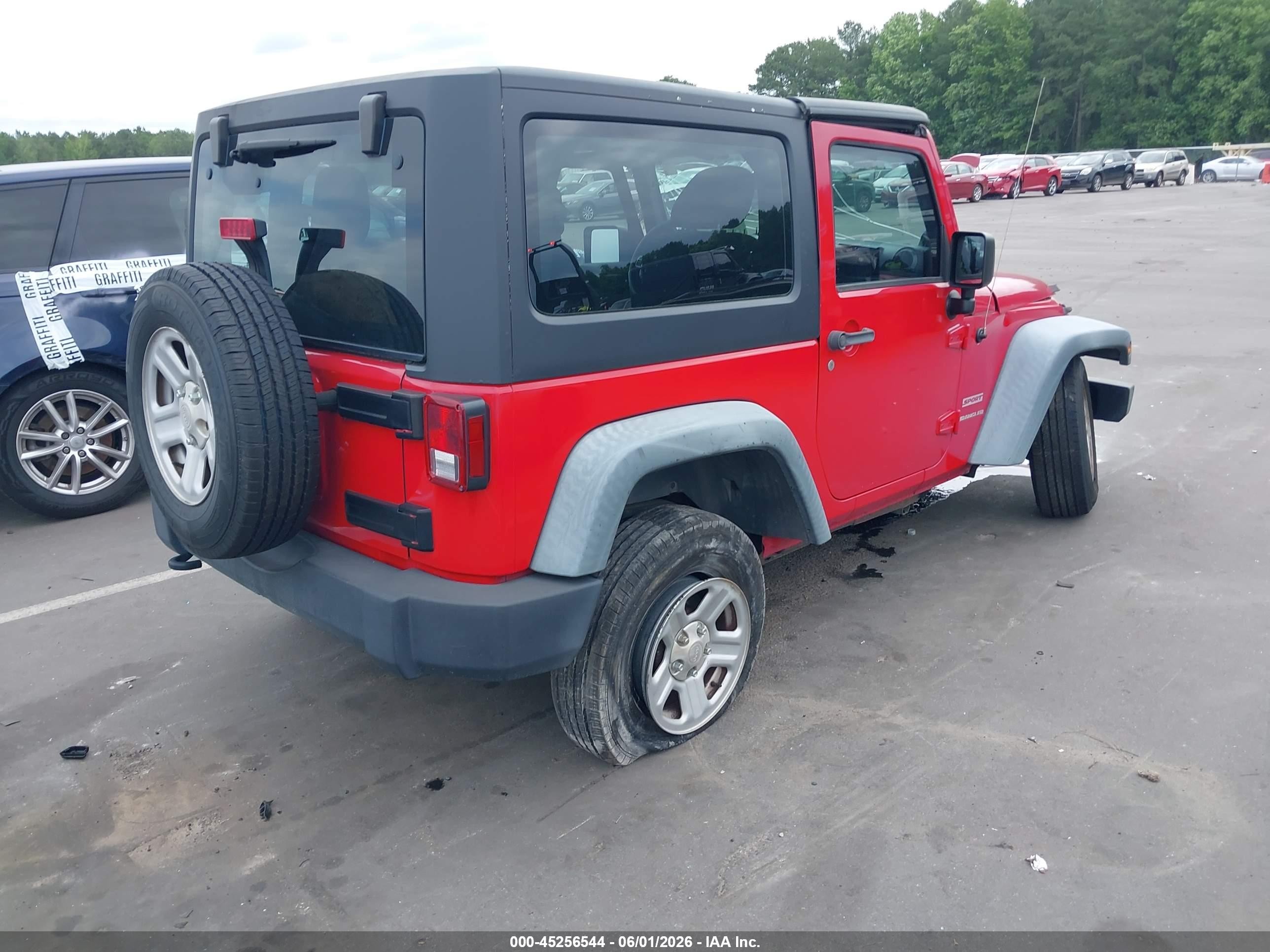 2011 Jeep Wrangler Sport Красный vin: 1J4AA2D19BL636413