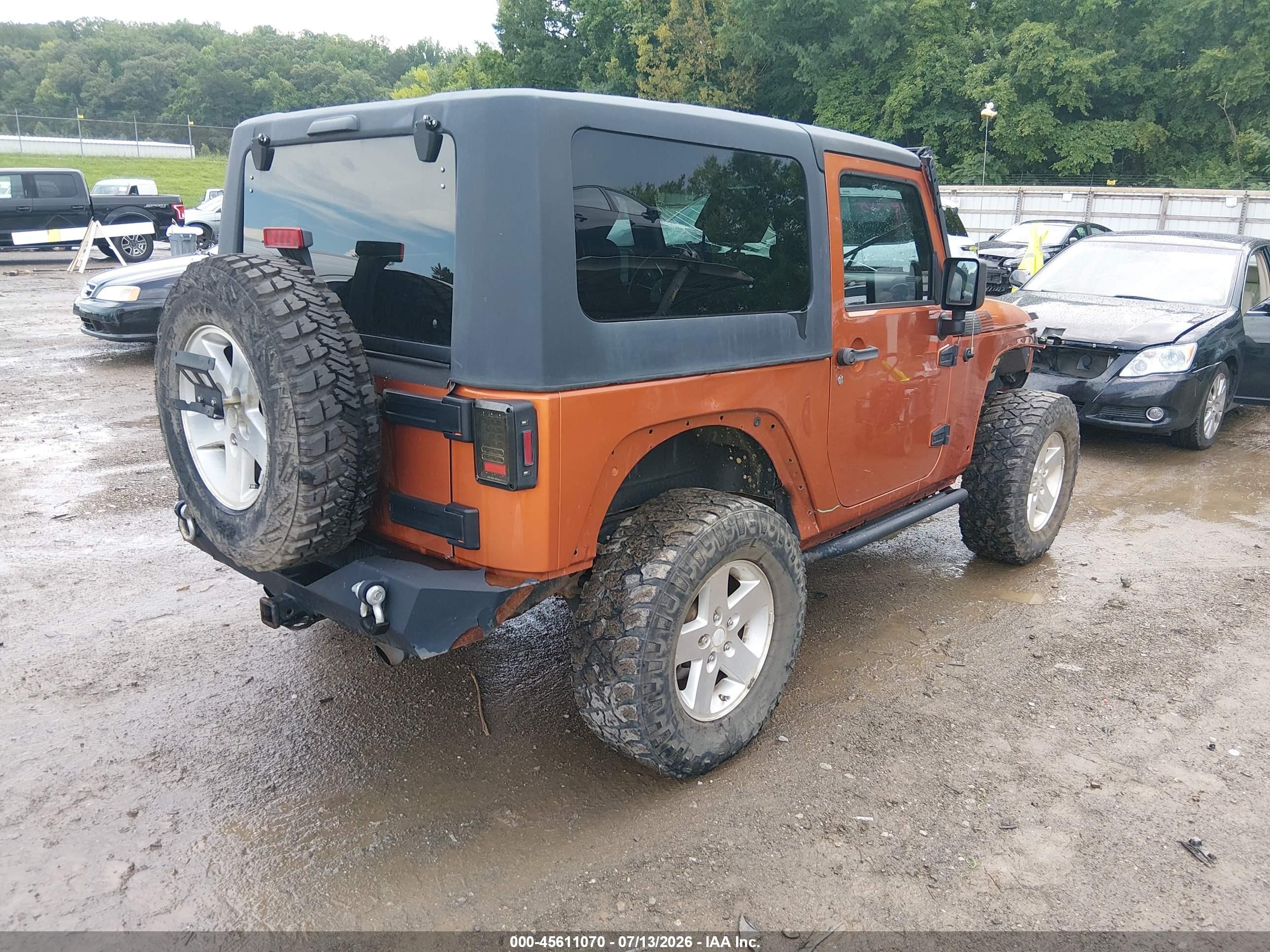 2010 Jeep Wrangler Sport Orange vin: 1J4AA2D1XAL211846