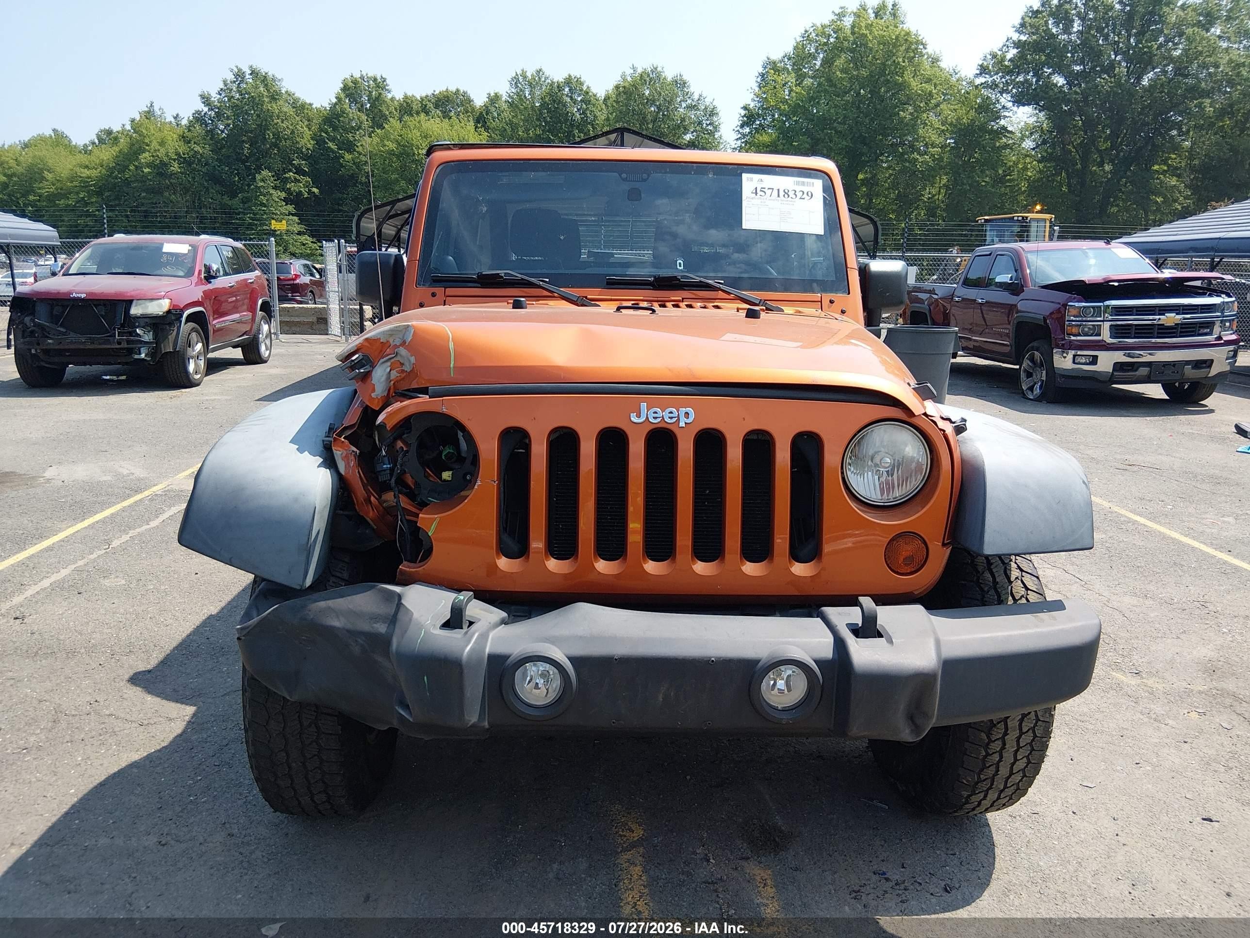 2011 Jeep Wrangler Sport Оранжевый vin: 1J4AA2D1XBL542864
