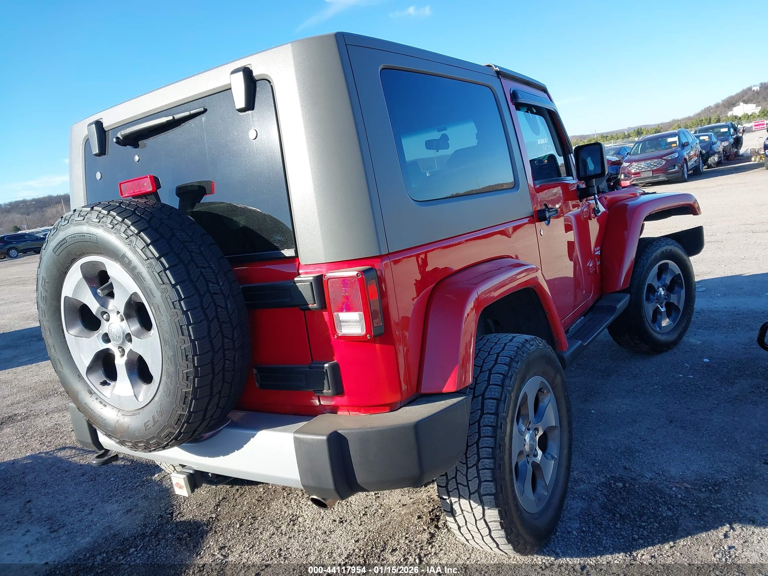 2010 Jeep Wrangler Sahara Red vin: 1J4AA5D13AL230160