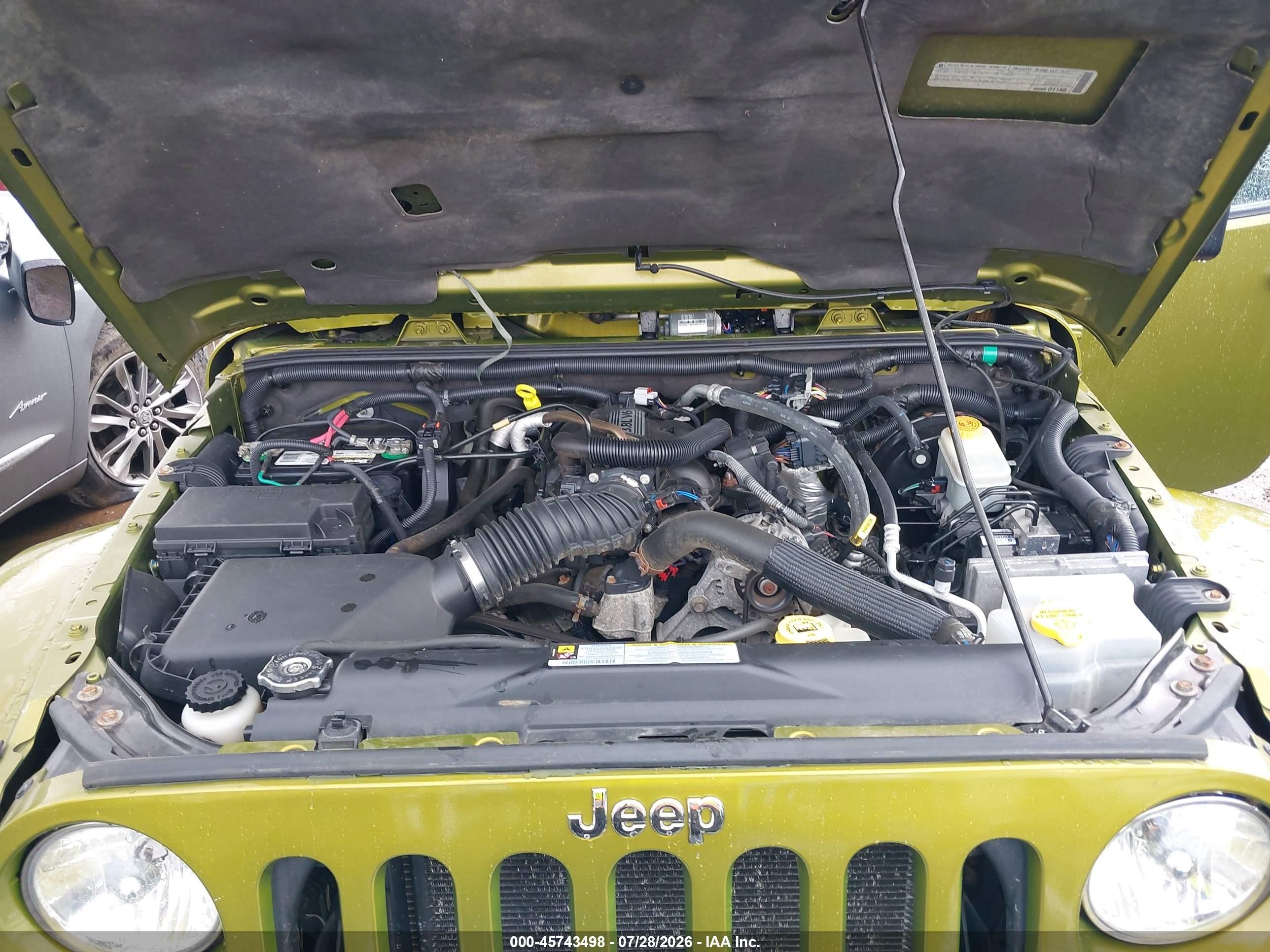 2010 Jeep Wrangler Sahara Зеленый vin: 1J4AA5D16AL221968
