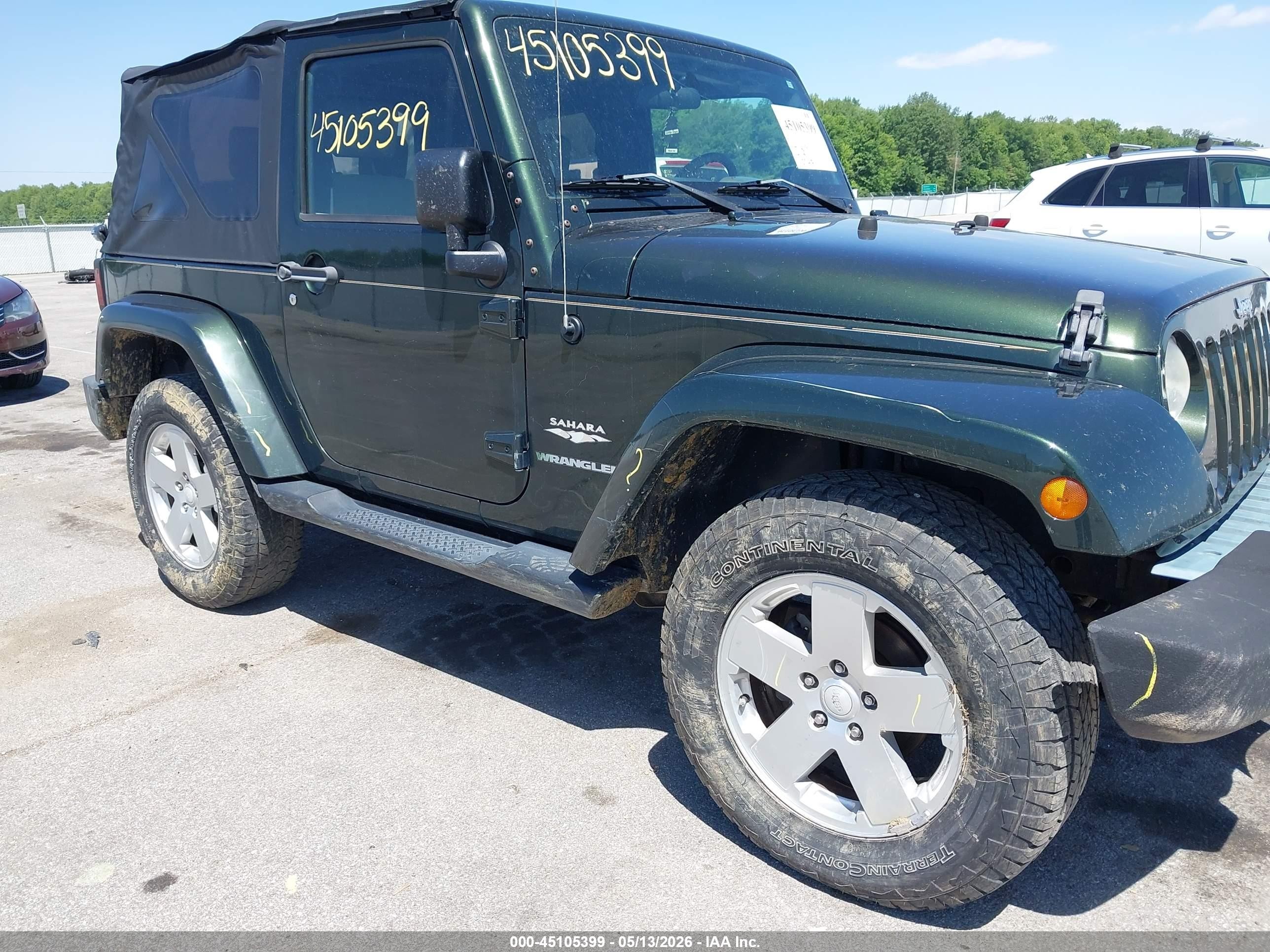 2010 Jeep Wrangler Sahara Green vin: 1J4AA5D17AL152093