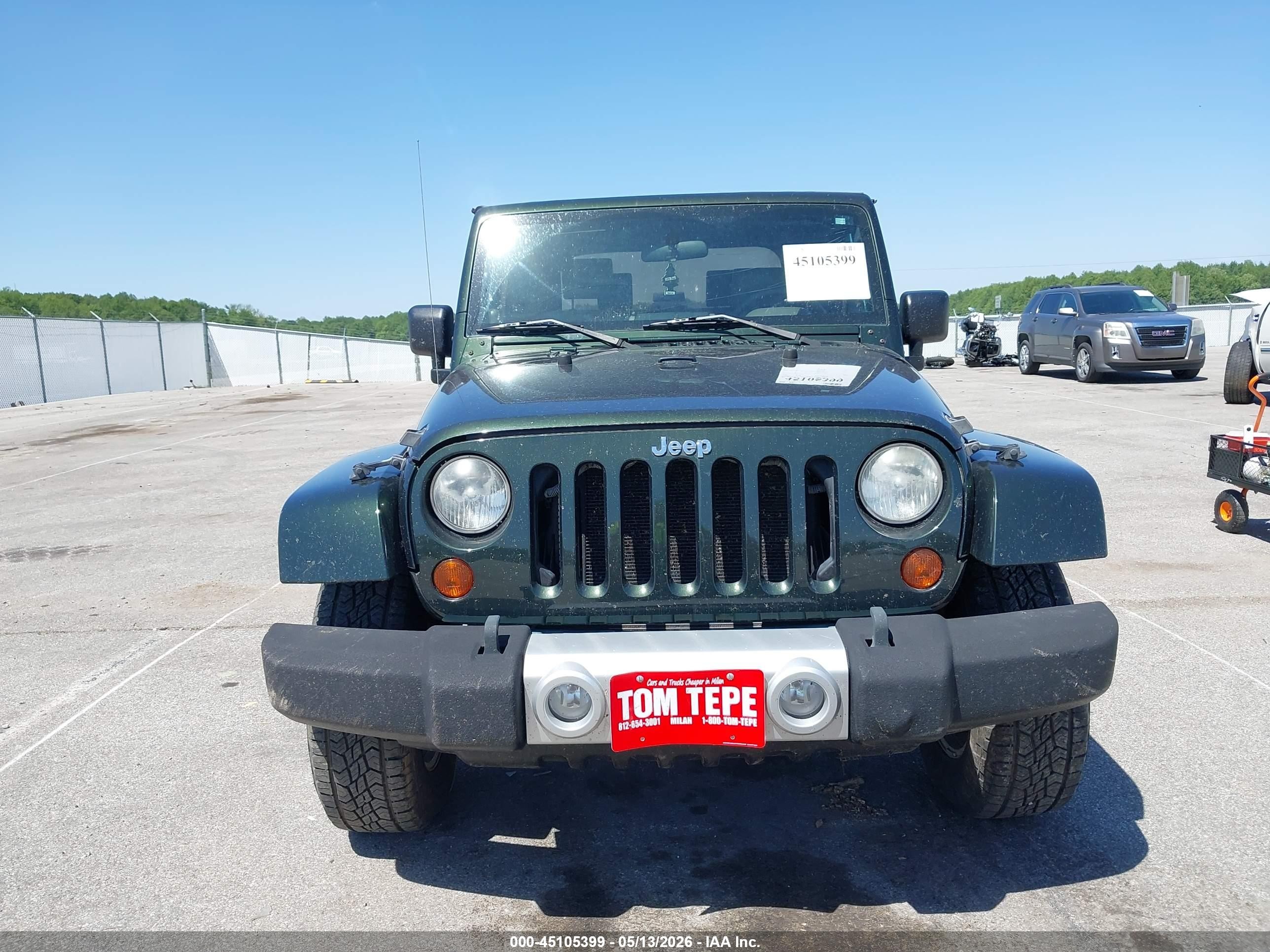 2010 Jeep Wrangler Sahara Green vin: 1J4AA5D17AL152093