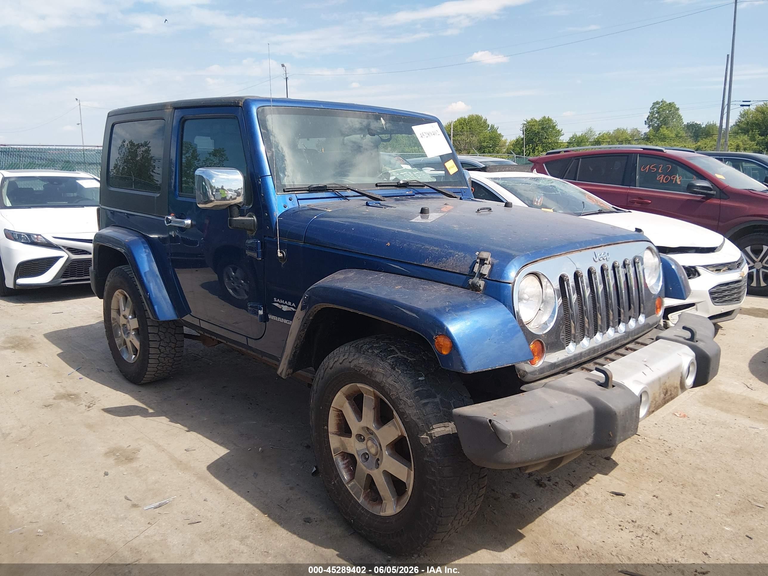 2010 Jeep Wrangler Sahara Blue vin: 1J4AA5D17AL202359