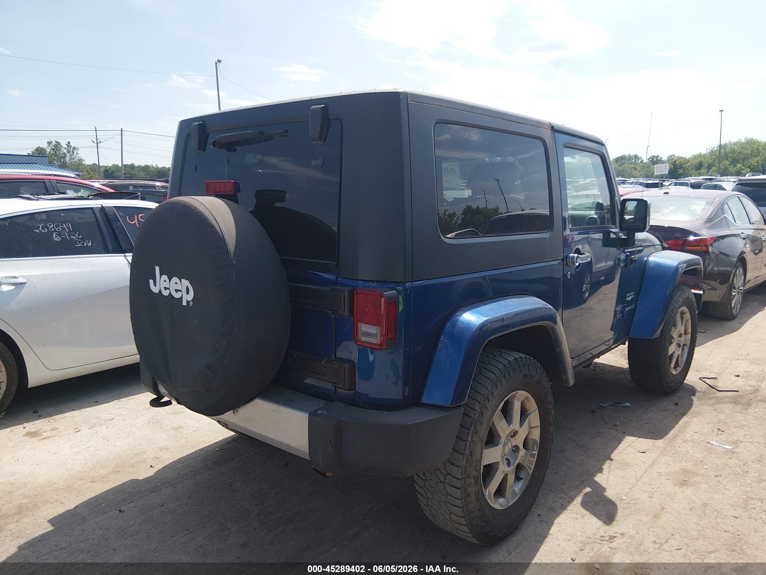 2010 Jeep Wrangler Sahara Blue vin: 1J4AA5D17AL202359