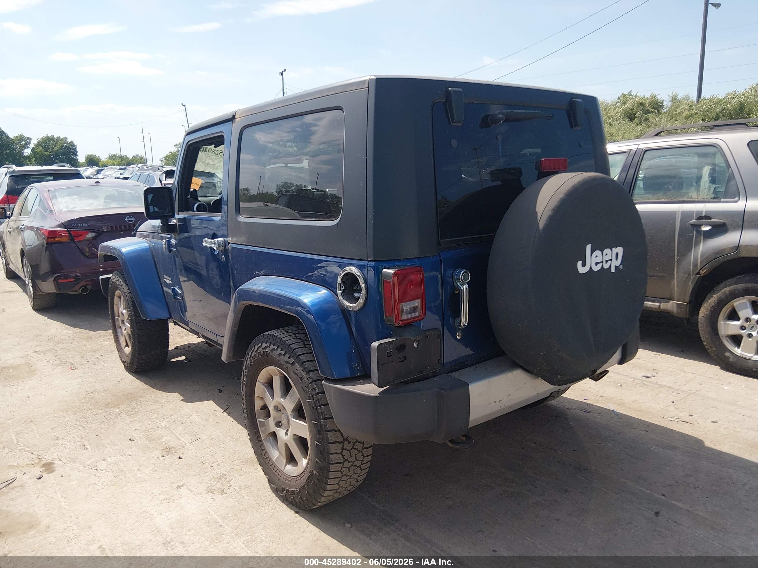2010 Jeep Wrangler Sahara Blue vin: 1J4AA5D17AL202359