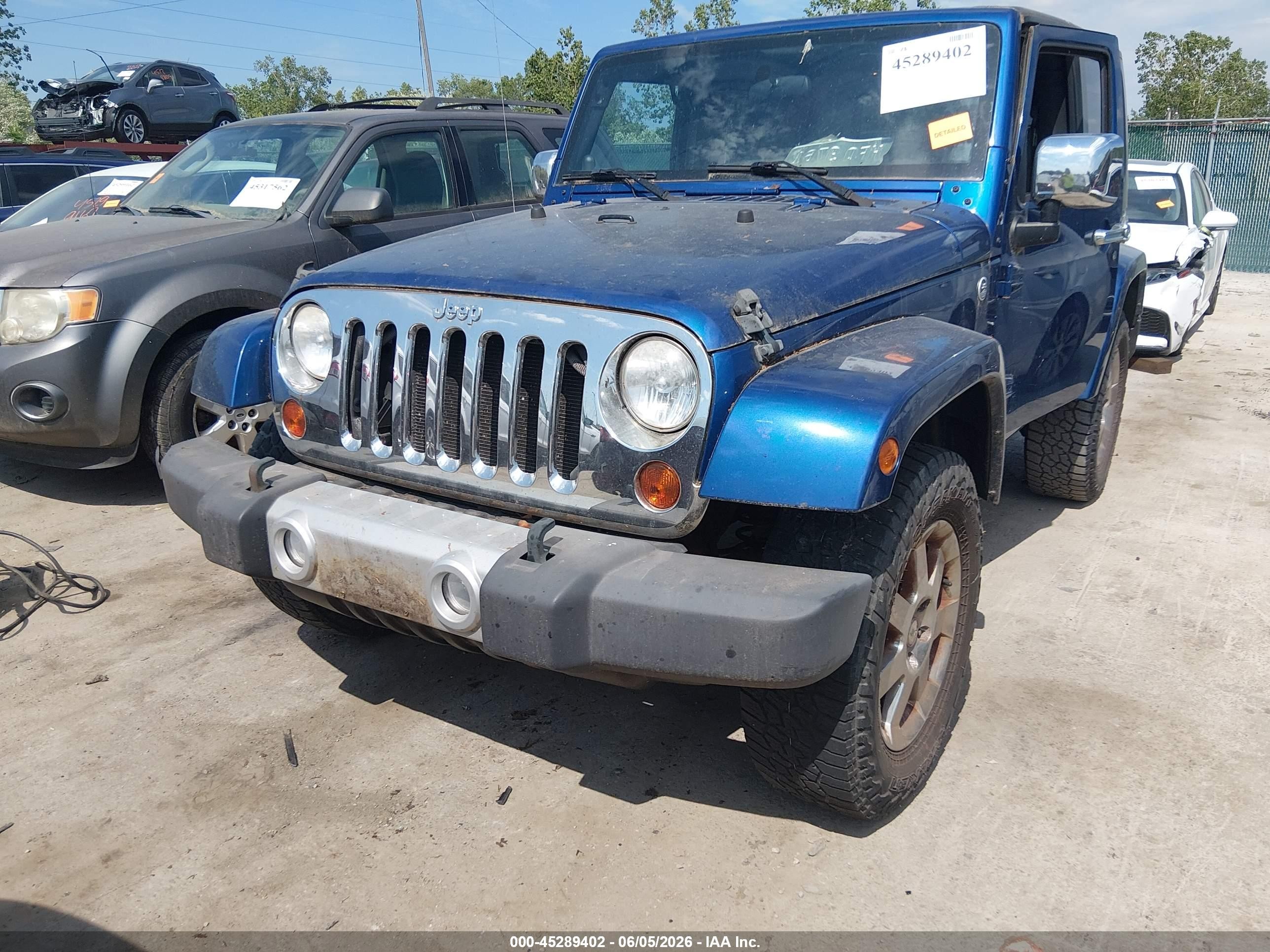 2010 Jeep Wrangler Sahara Blue vin: 1J4AA5D17AL202359